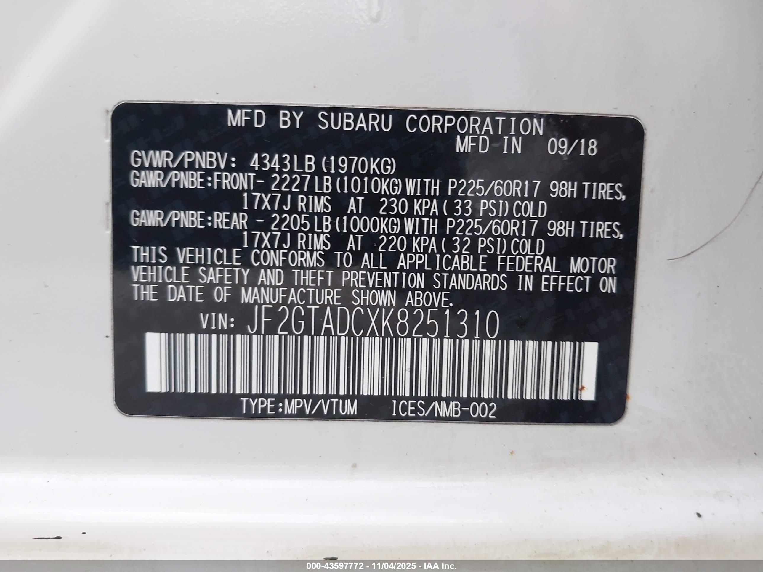 SUBARU CROSSTREK image 9