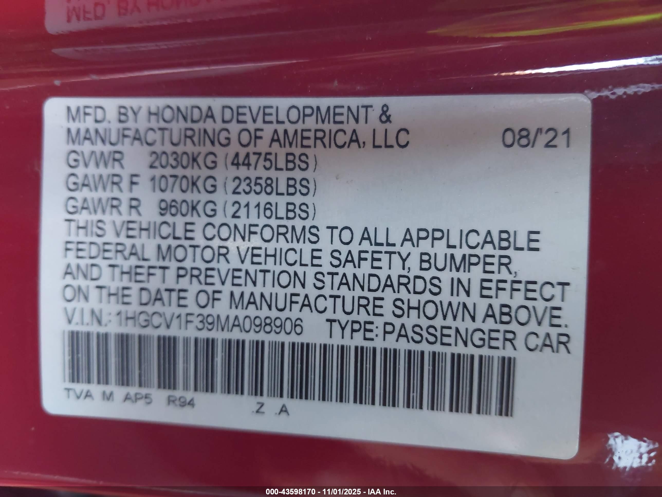HONDA ACCORD image 9