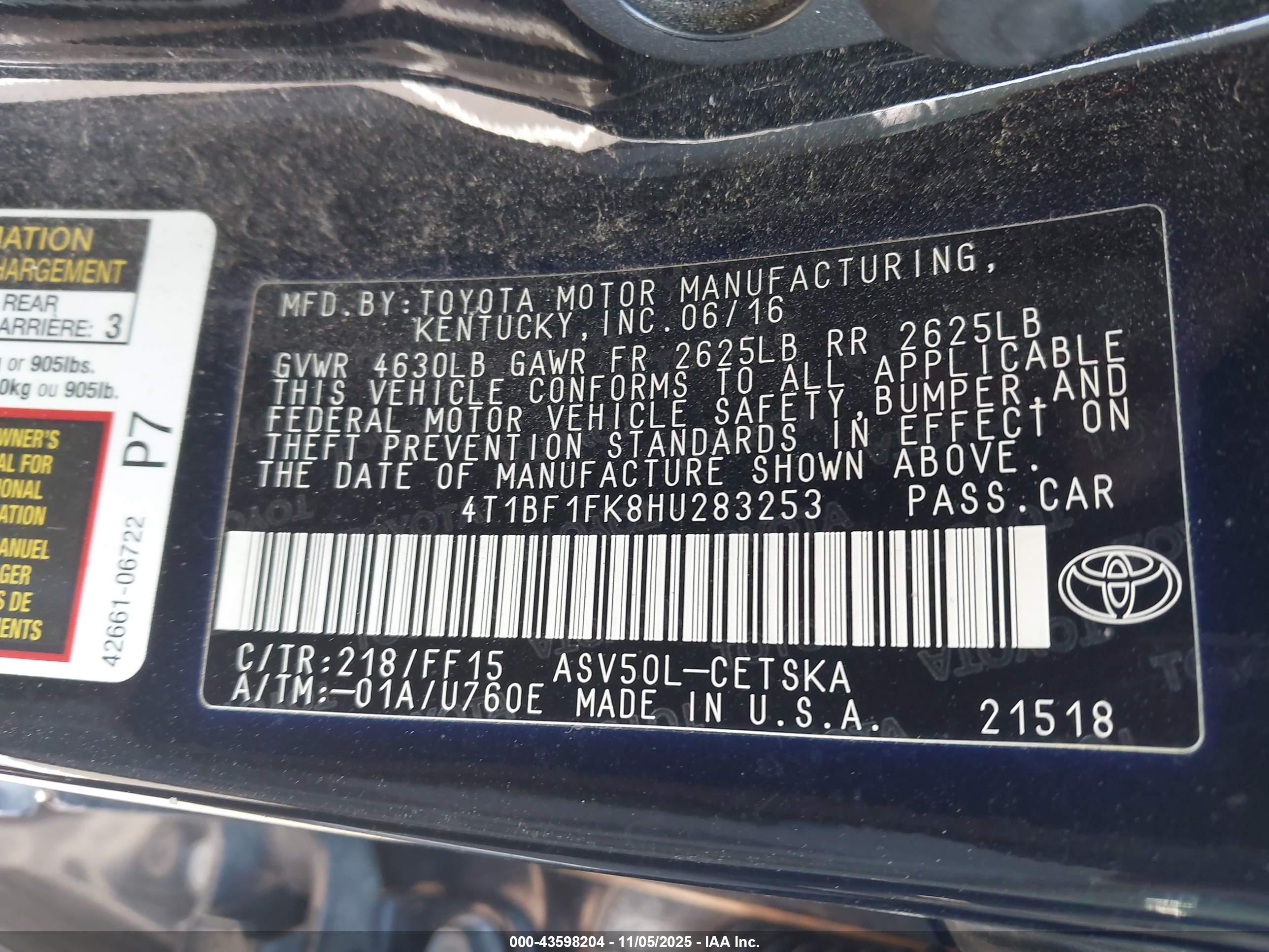 TOYOTA CAMRY image 9