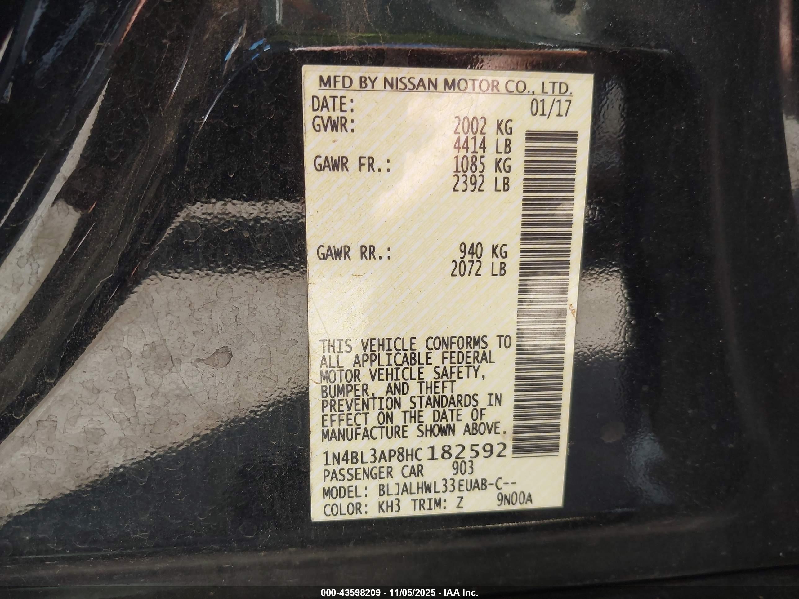 NISSAN ALTIMA image 9