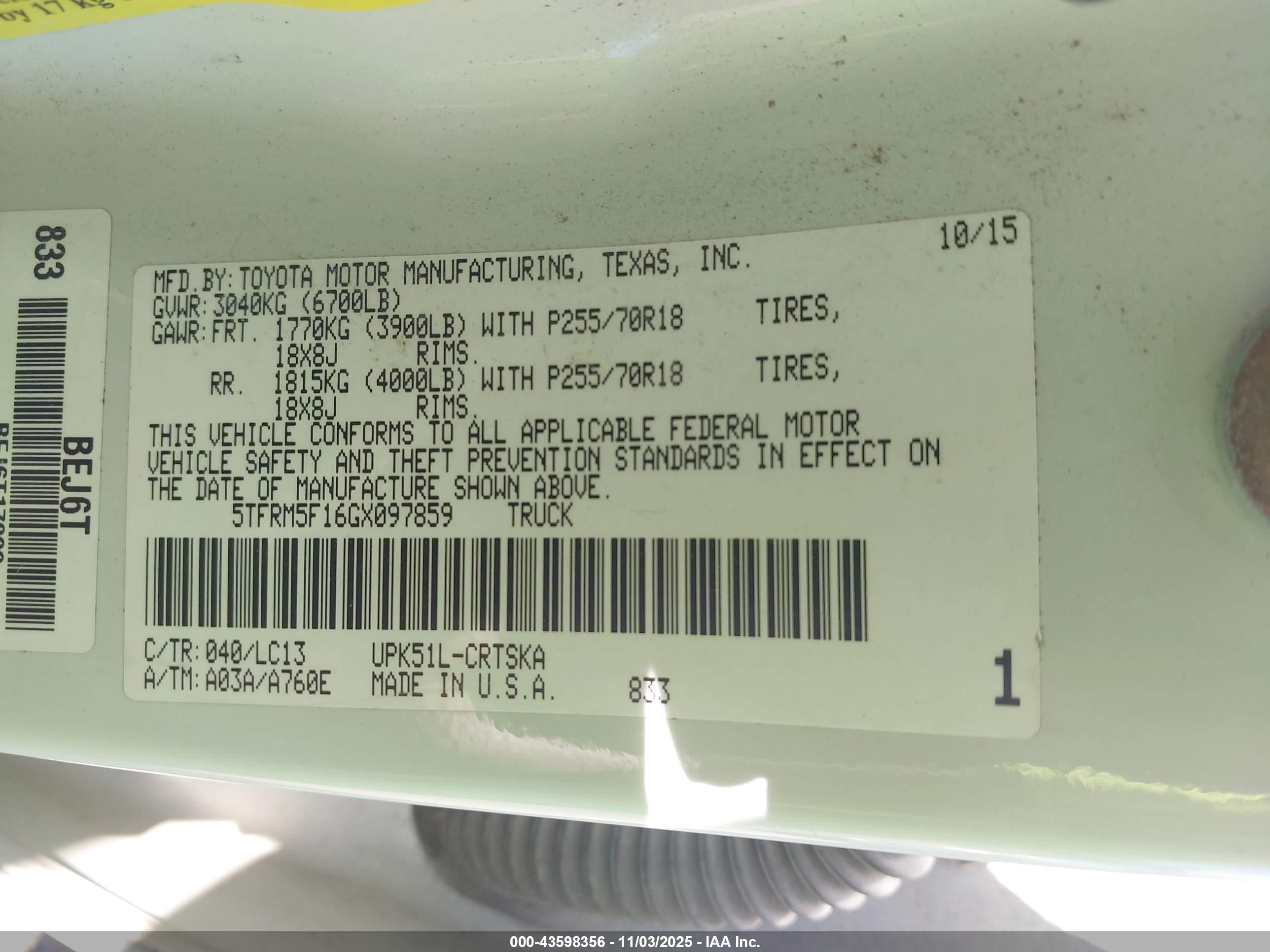TOYOTA TUNDRA image 9