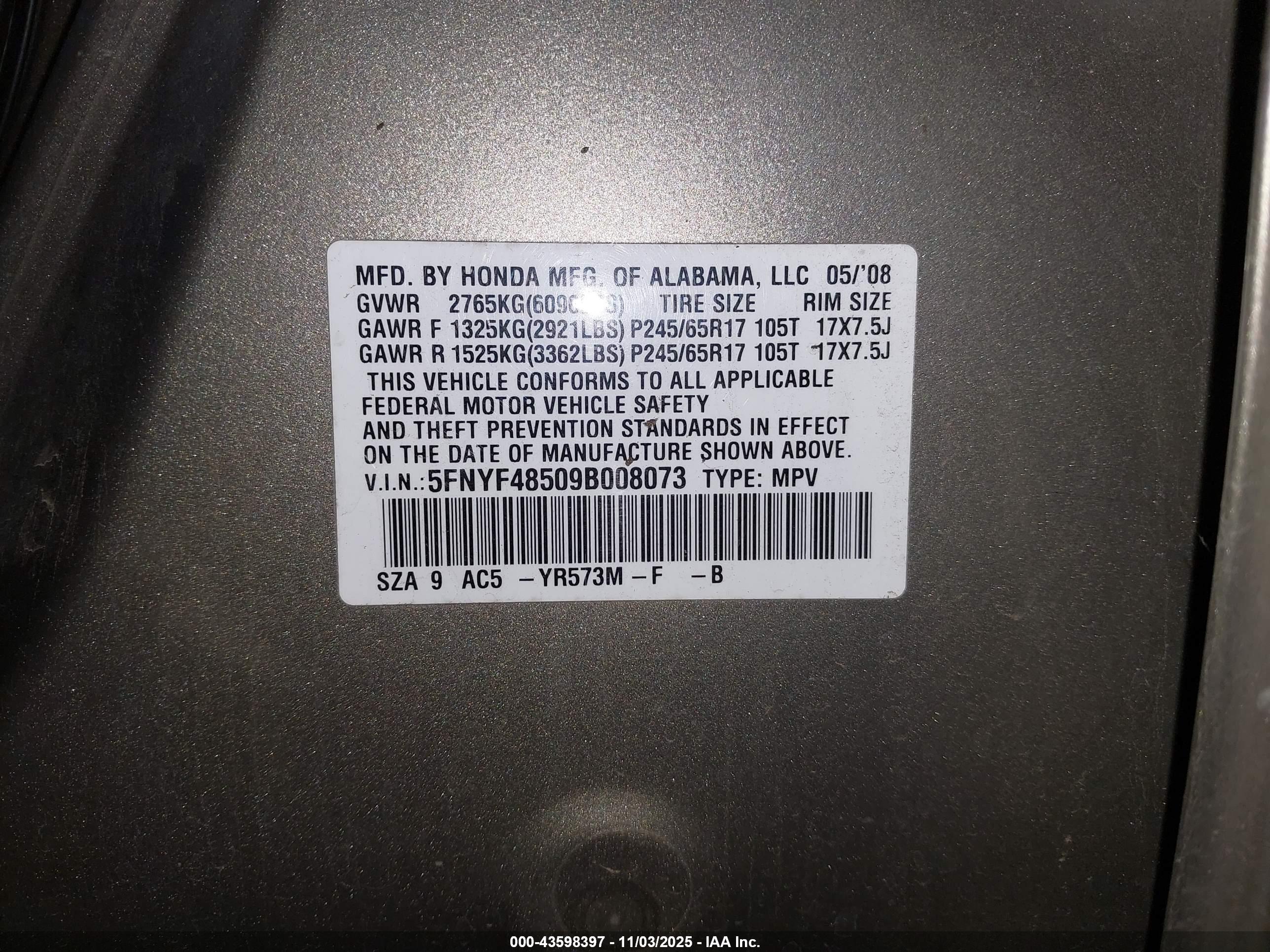 HONDA PILOT image 9