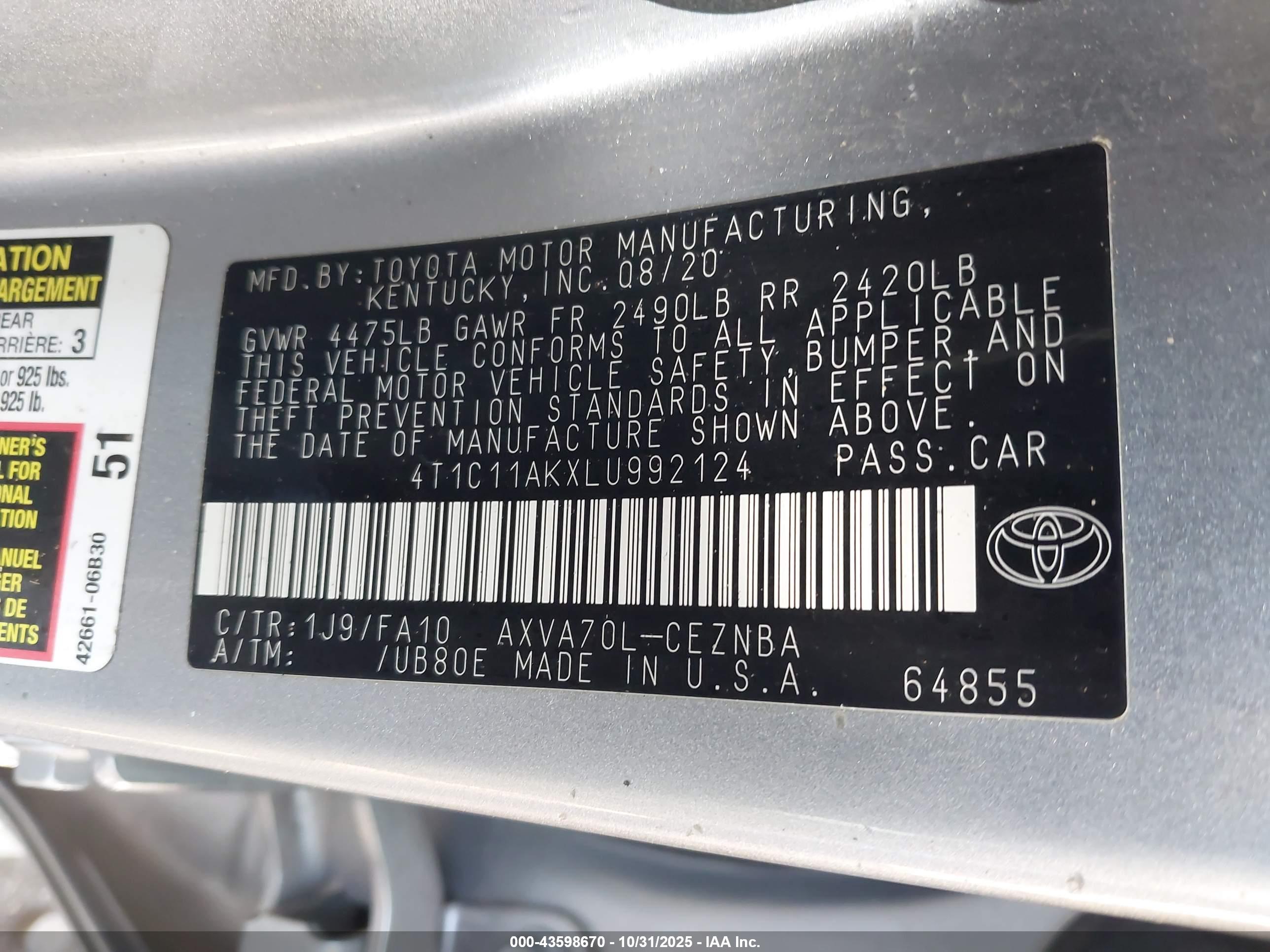 TOYOTA CAMRY image 9