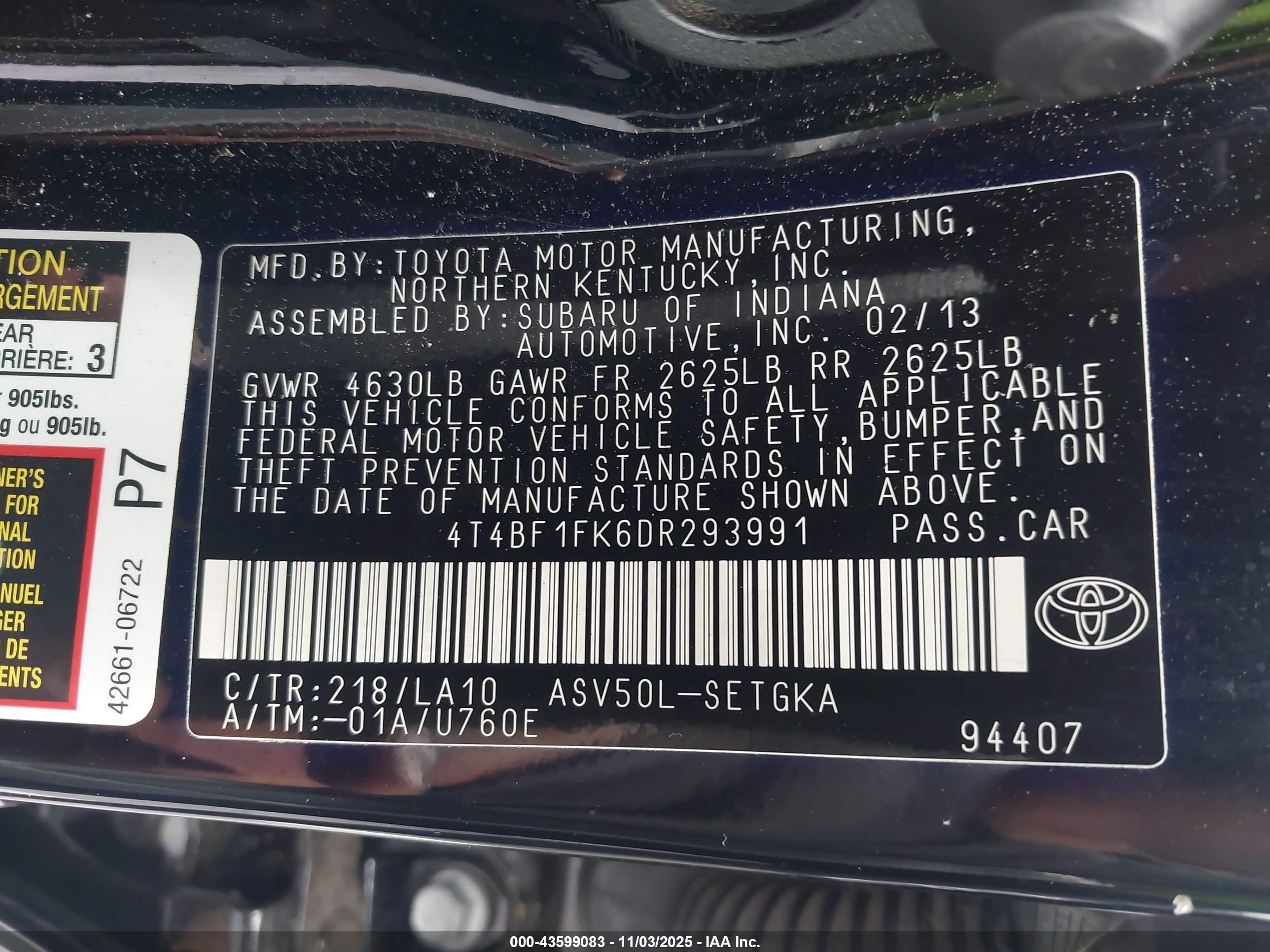 TOYOTA CAMRY image 9