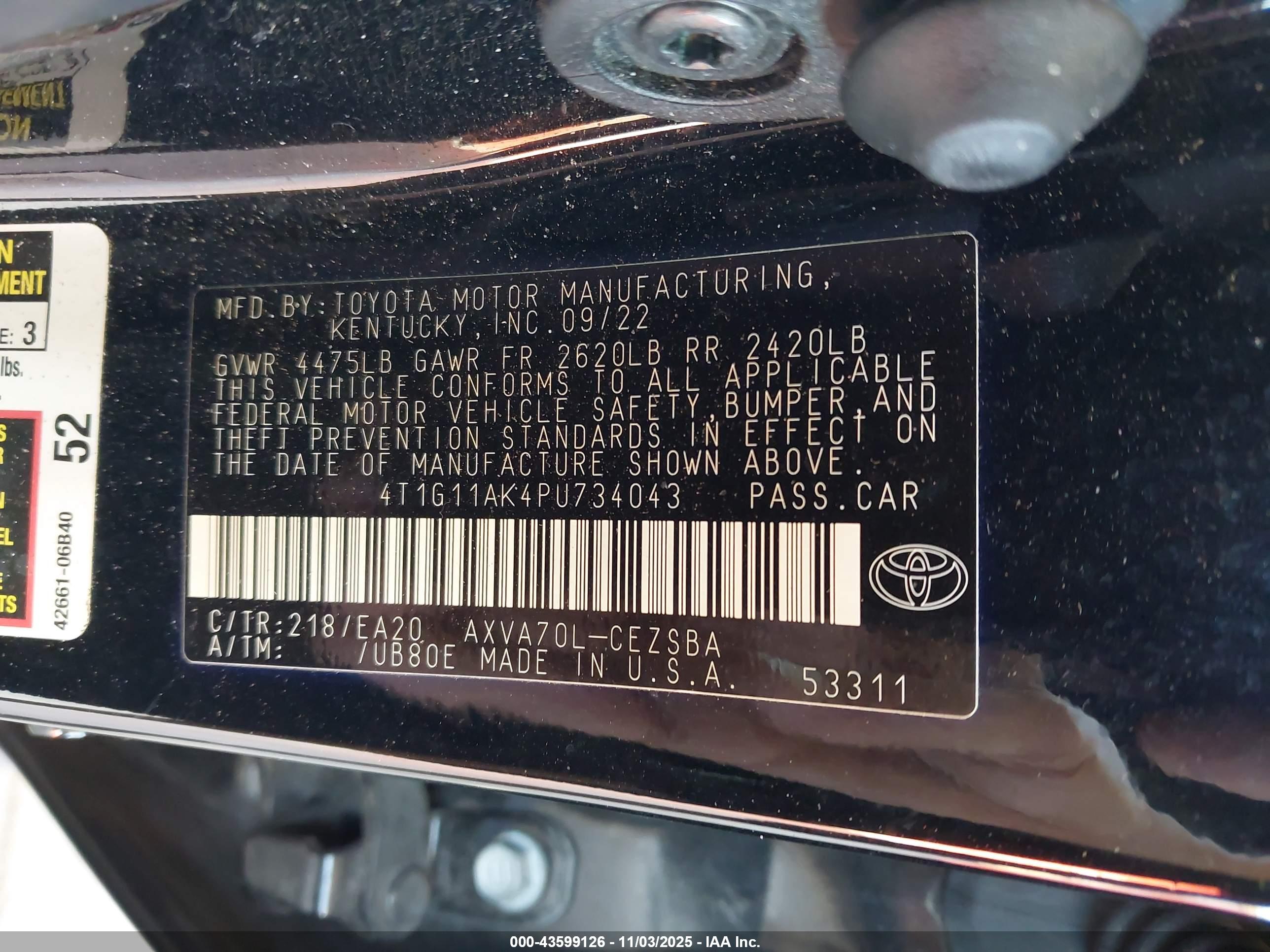 TOYOTA CAMRY image 9