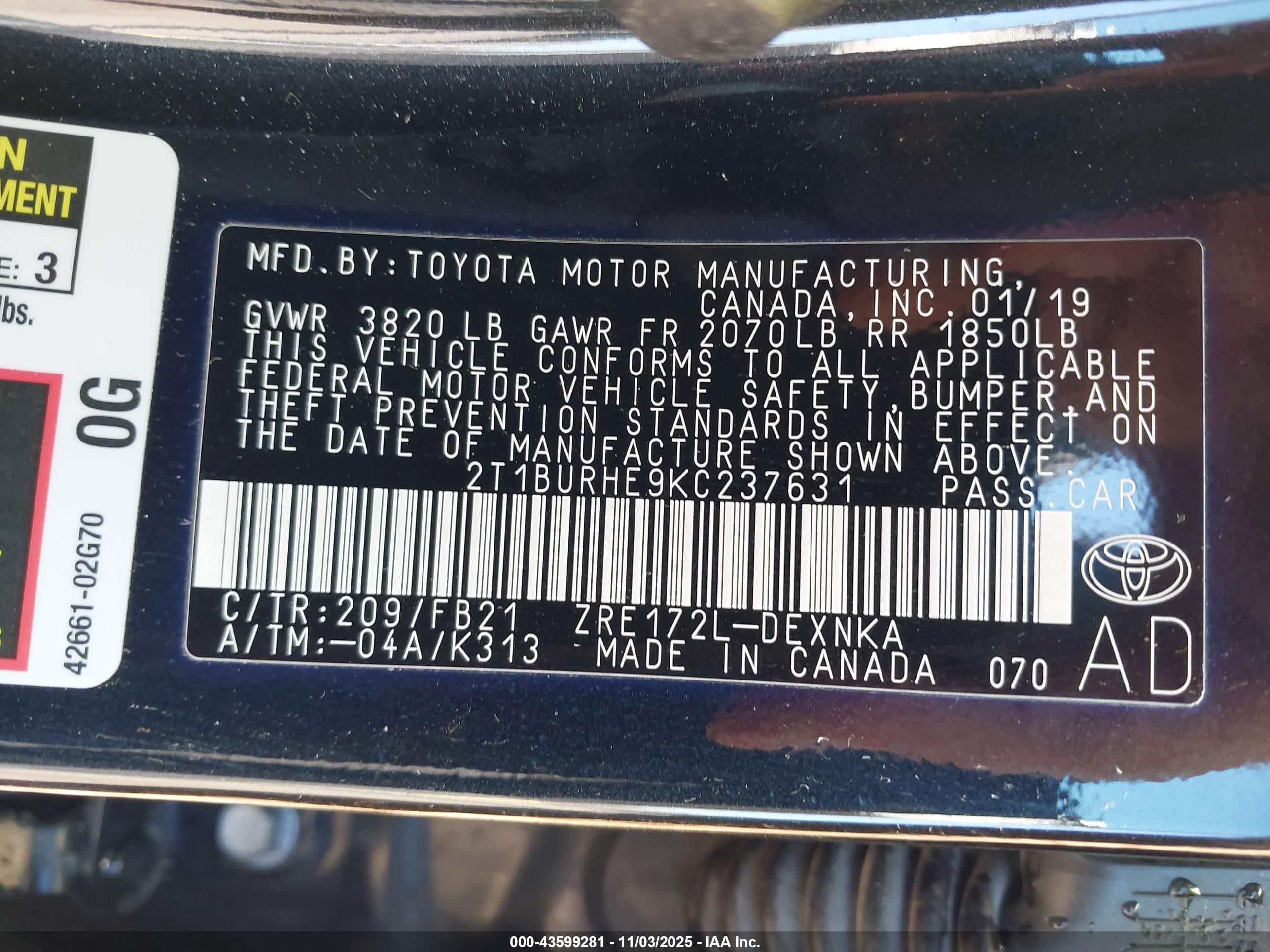 TOYOTA COROLLA image 9
