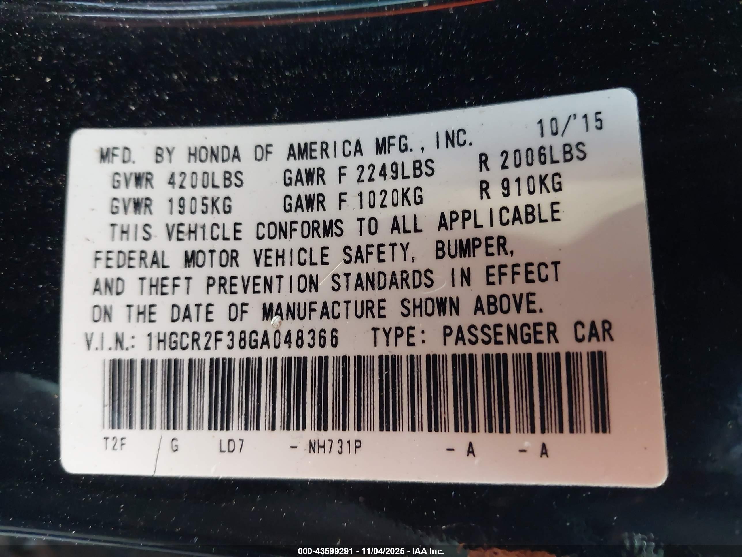 HONDA ACCORD image 9