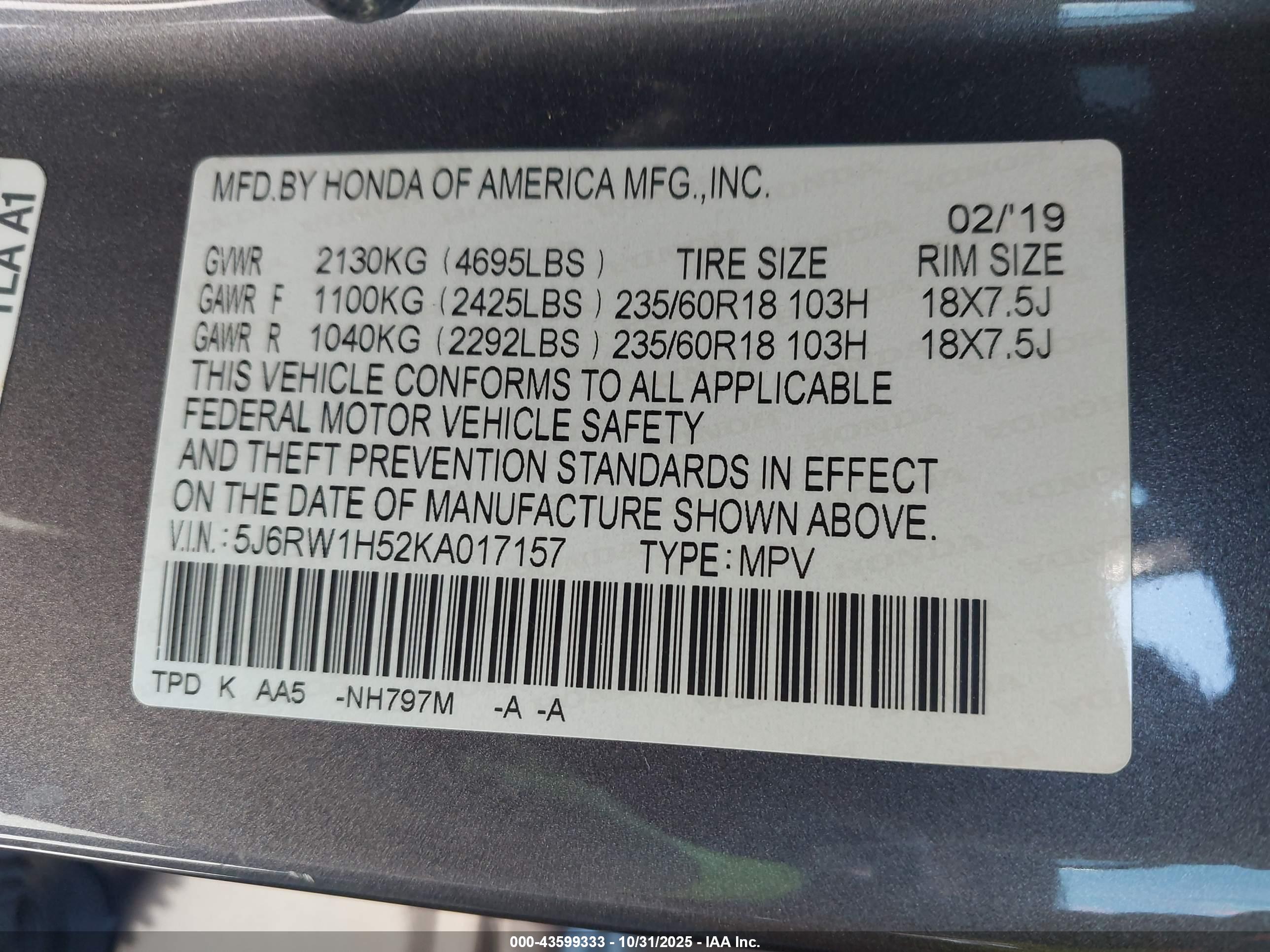 HONDA CR-V image 9