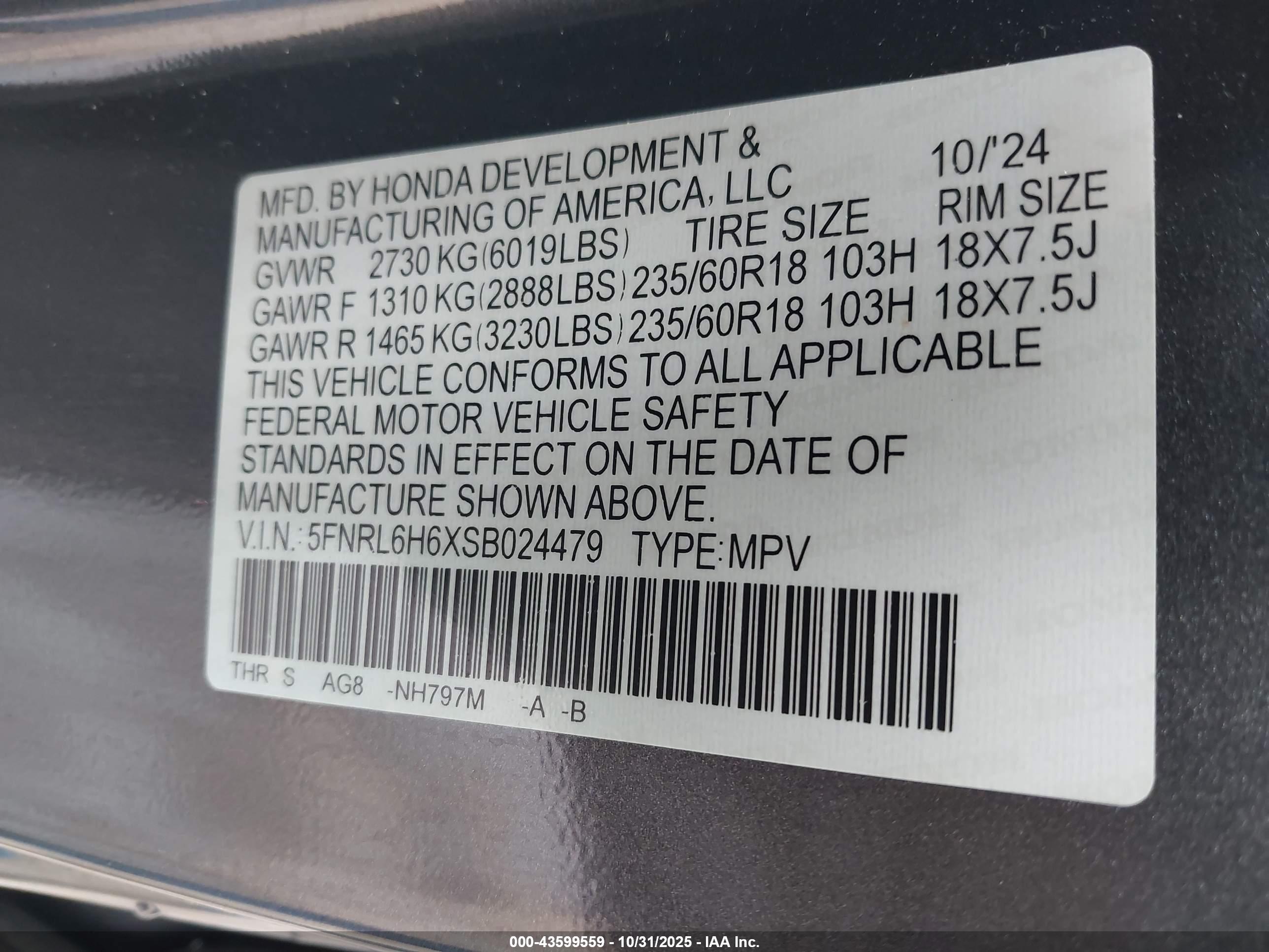 HONDA ODYSSEY image 9