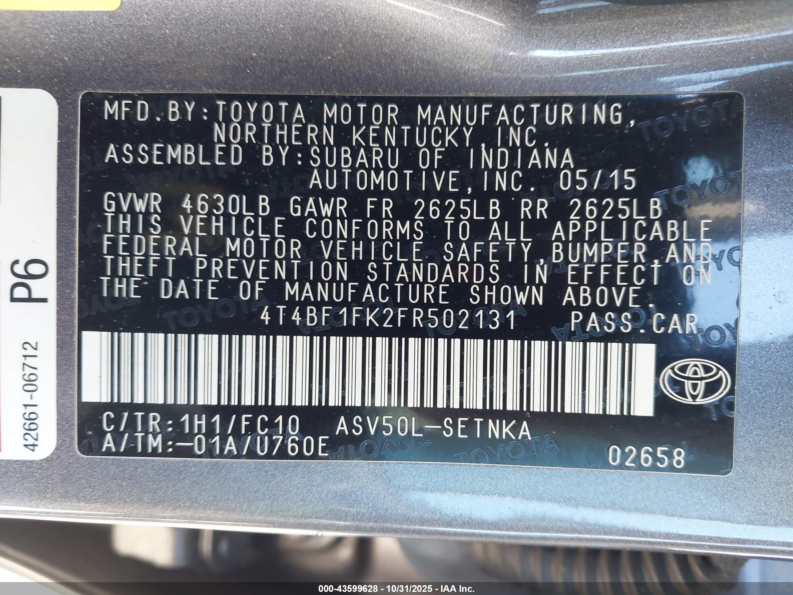 TOYOTA CAMRY image 9