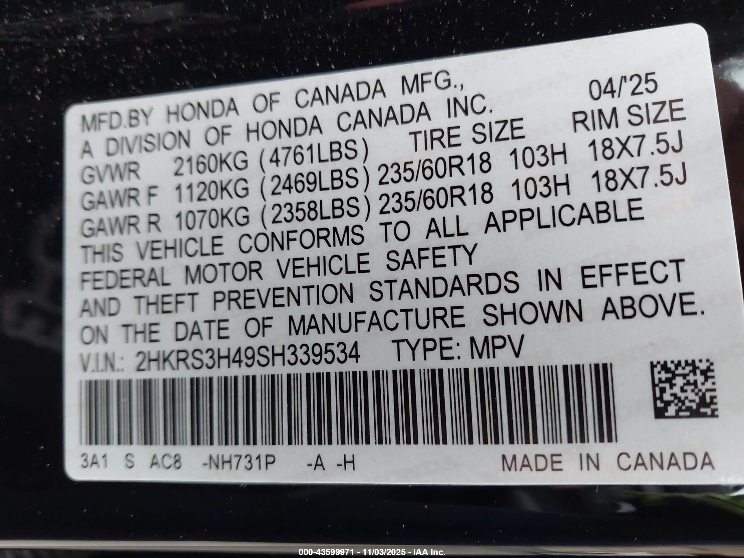 HONDA CR-V image 9