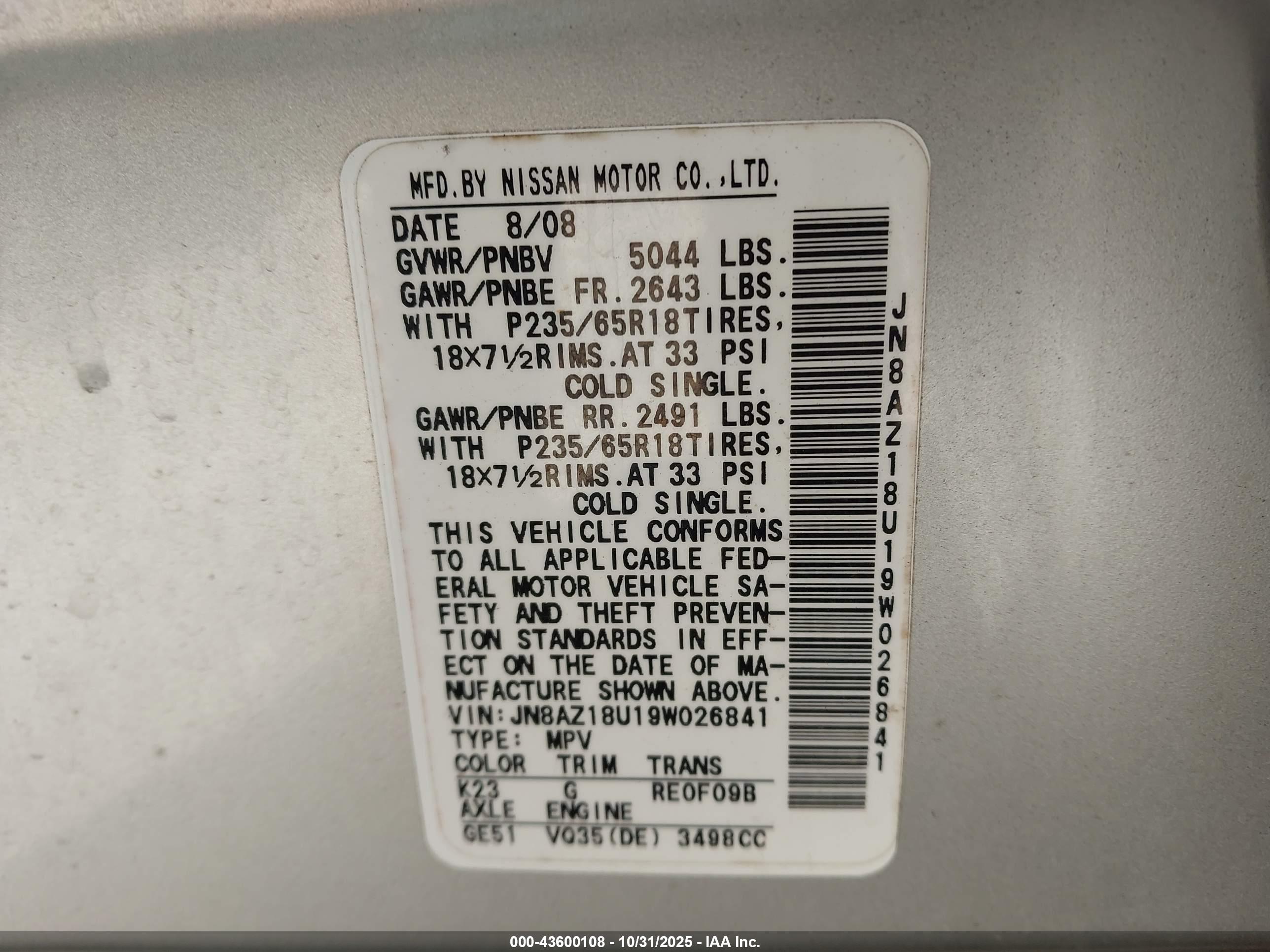 NISSAN MURANO image 9
