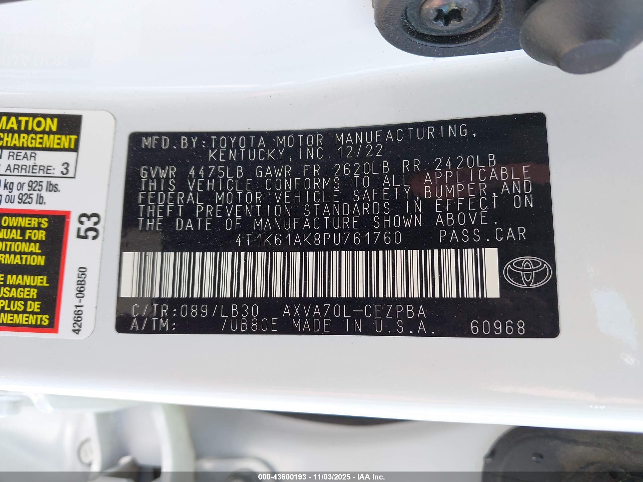 TOYOTA CAMRY image 9