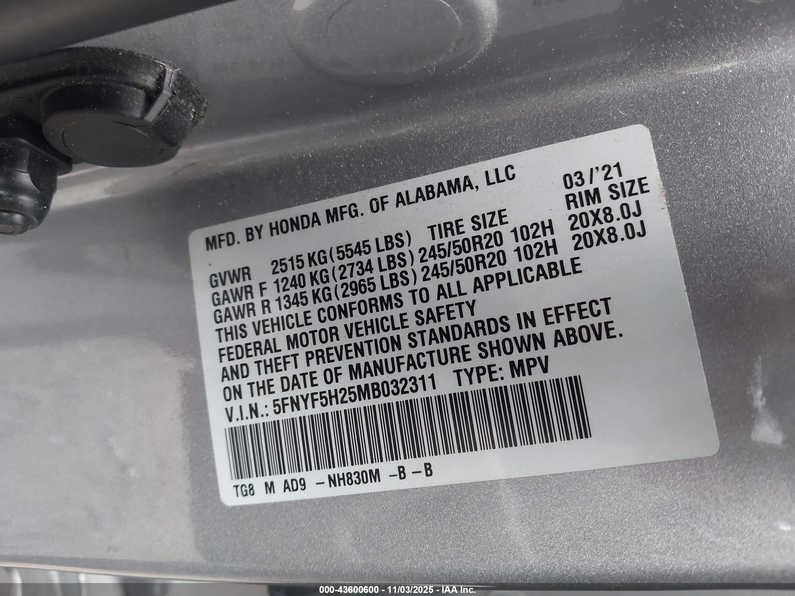 HONDA PILOT image 9