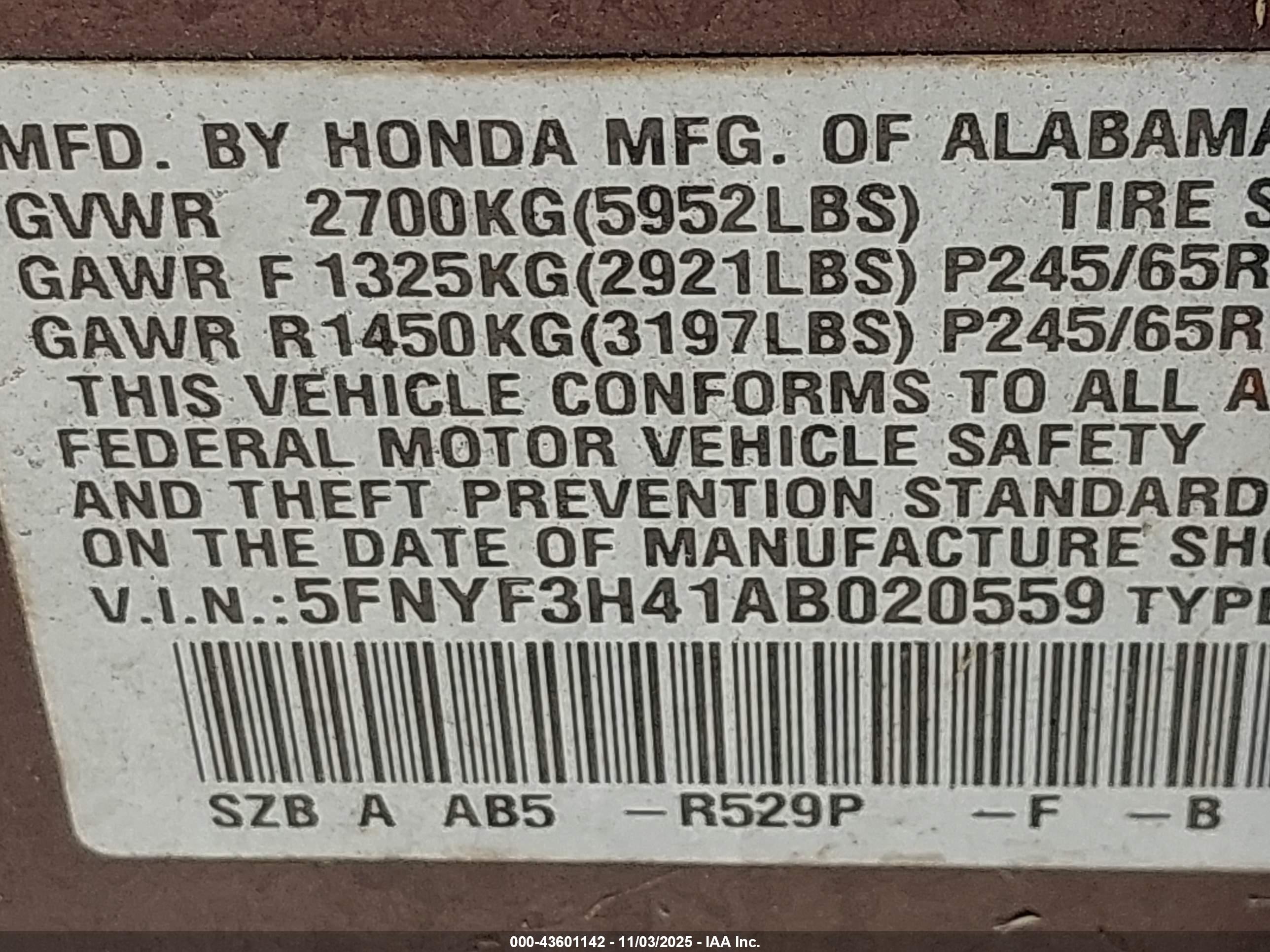 HONDA PILOT image 9