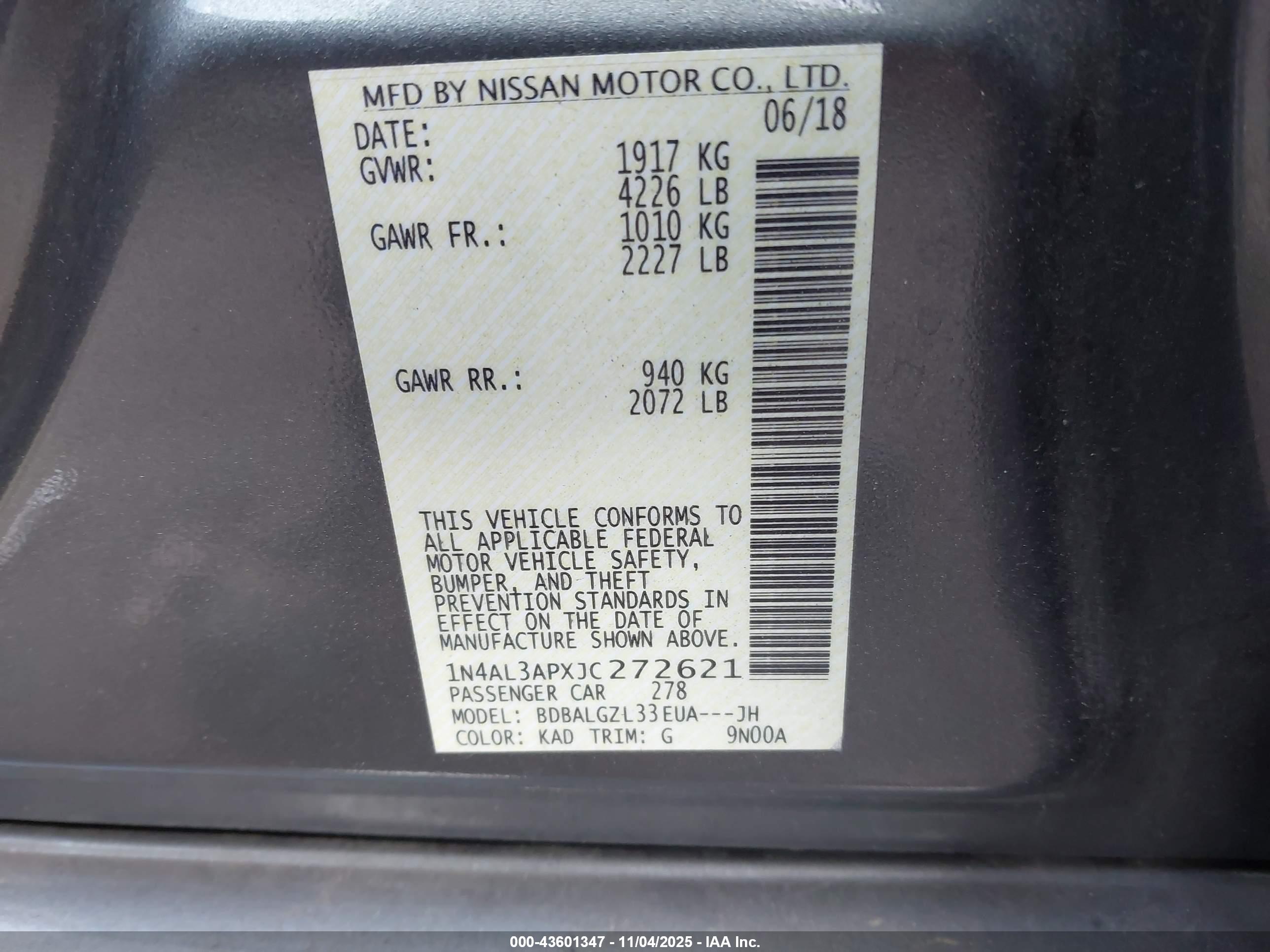 NISSAN ALTIMA image 9