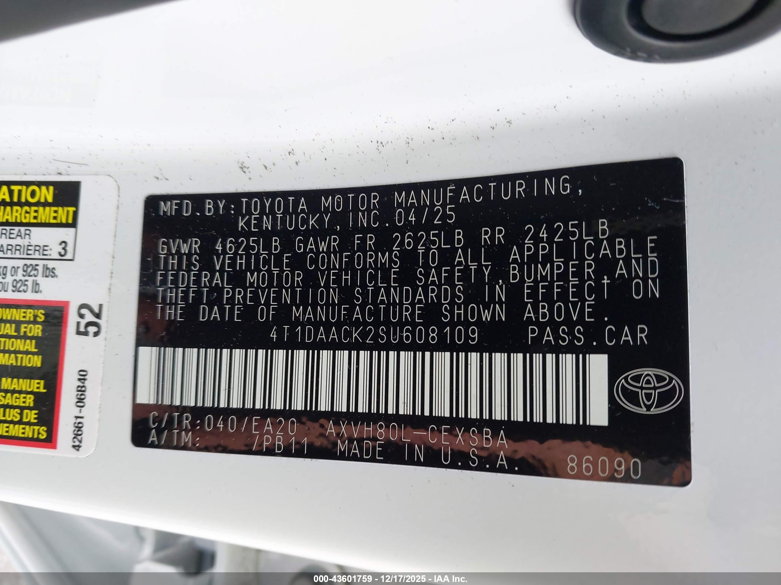 TOYOTA CAMRY image 9