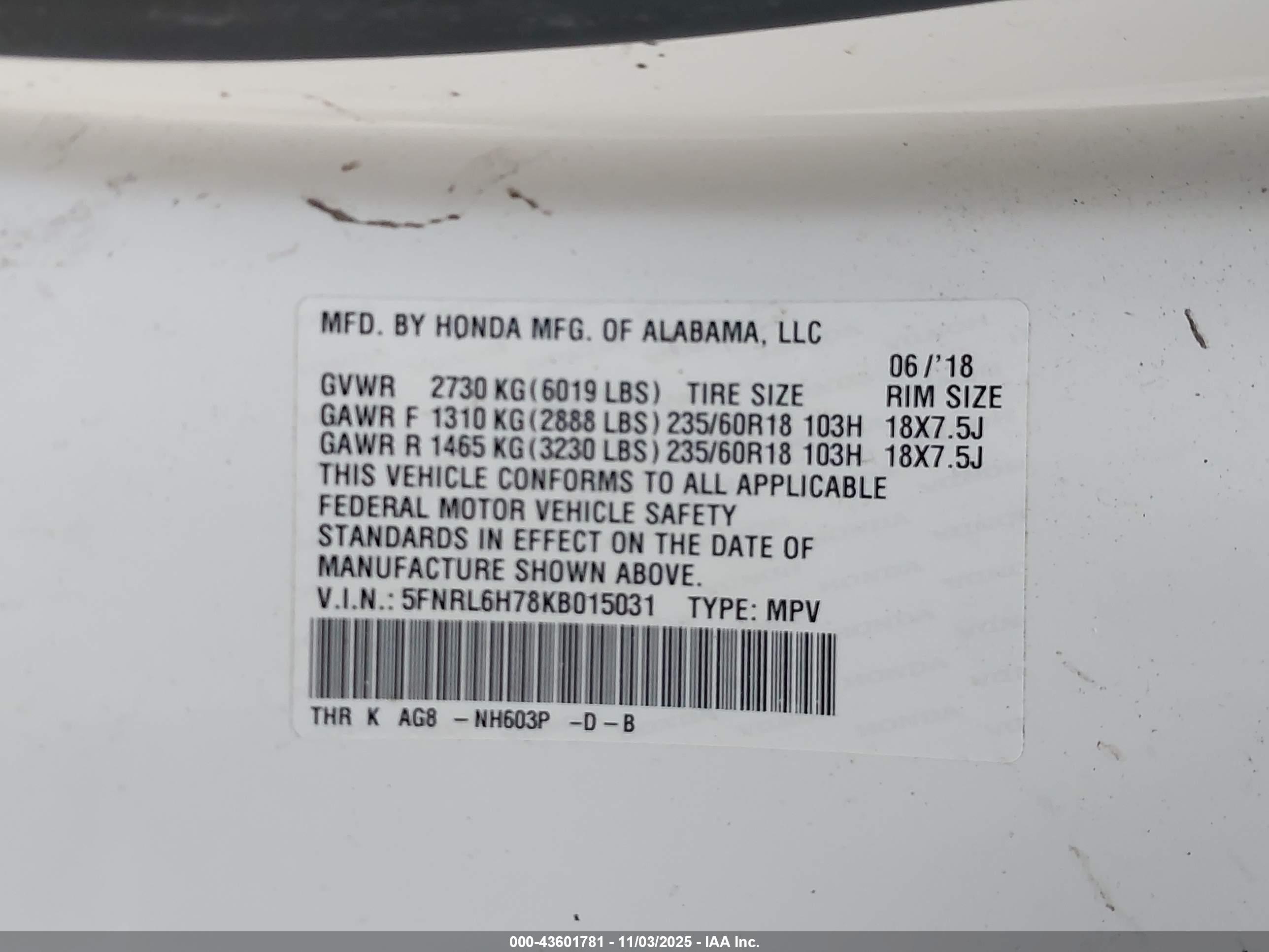 HONDA ODYSSEY image 9