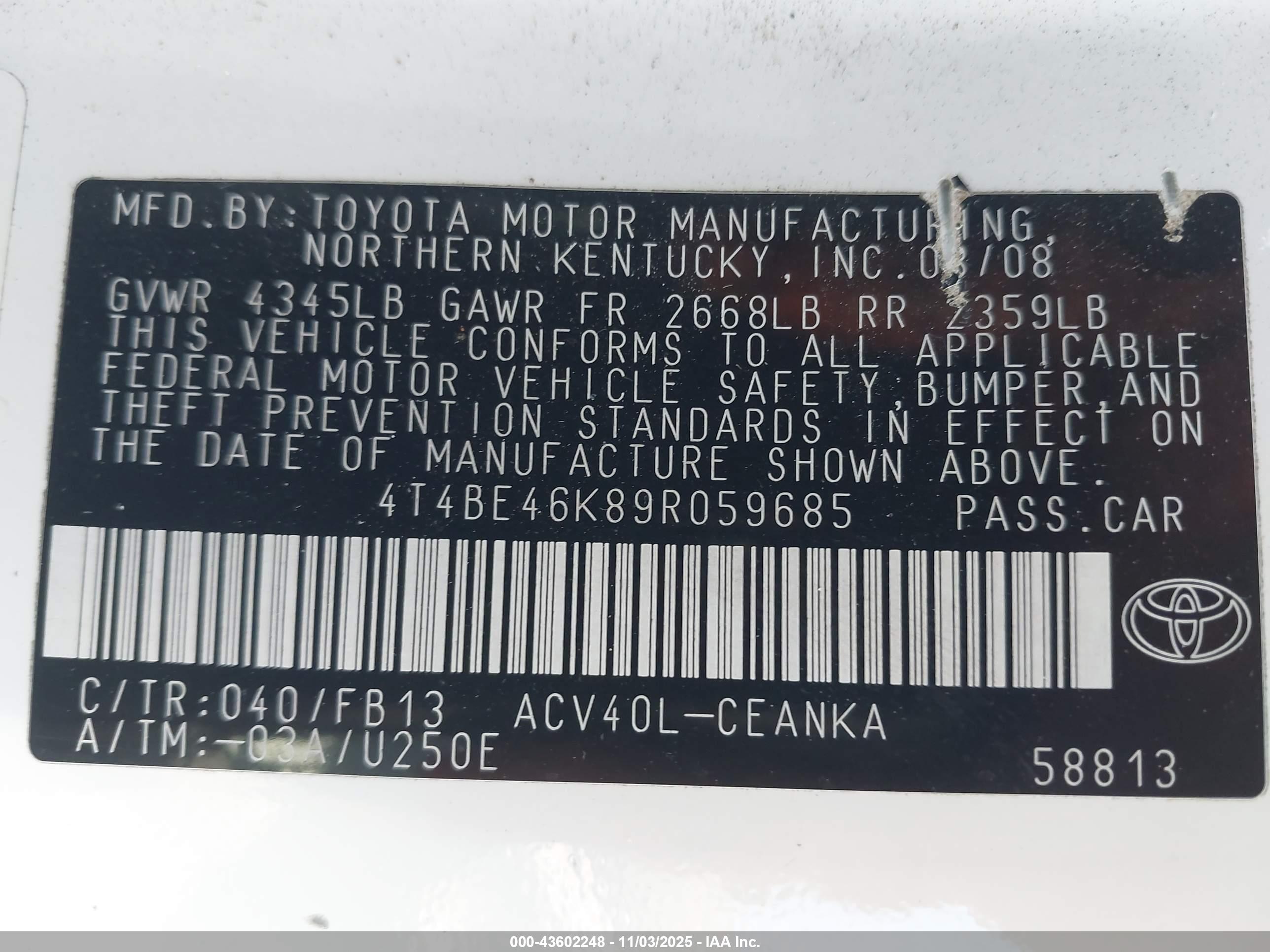 TOYOTA CAMRY image 9