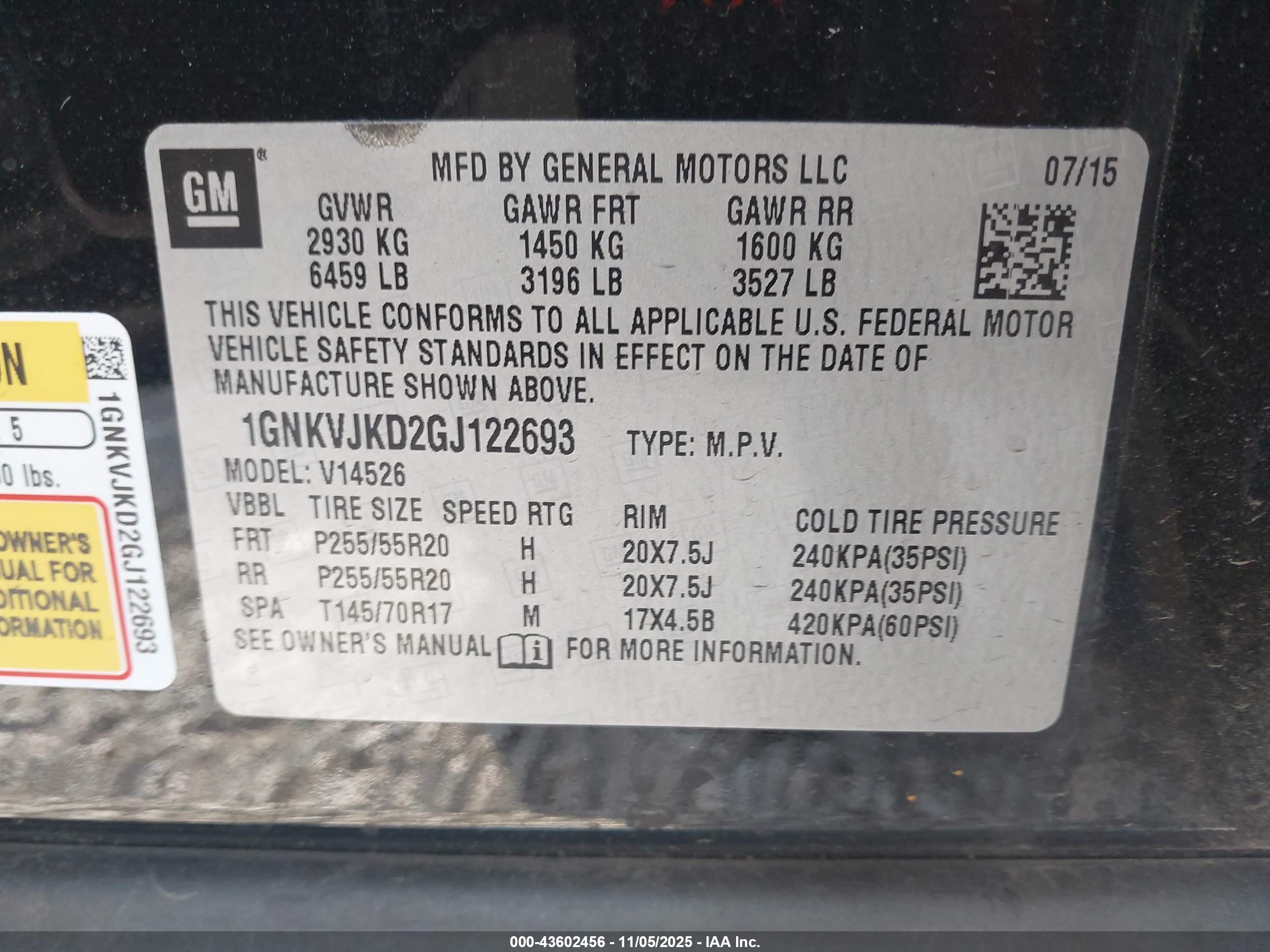 CHEVROLET TRAVERSE image 9