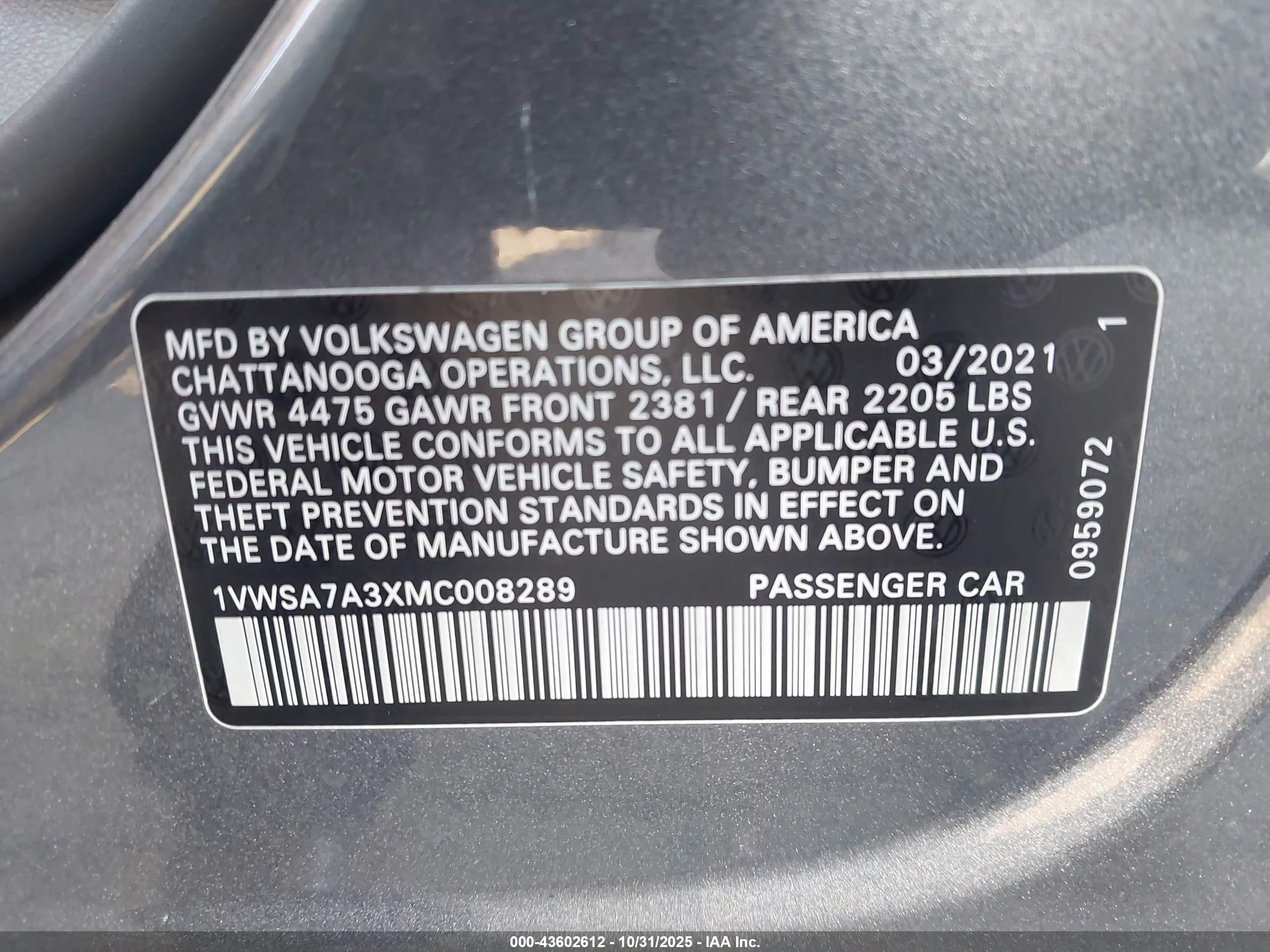 VOLKSWAGEN PASSAT image 9