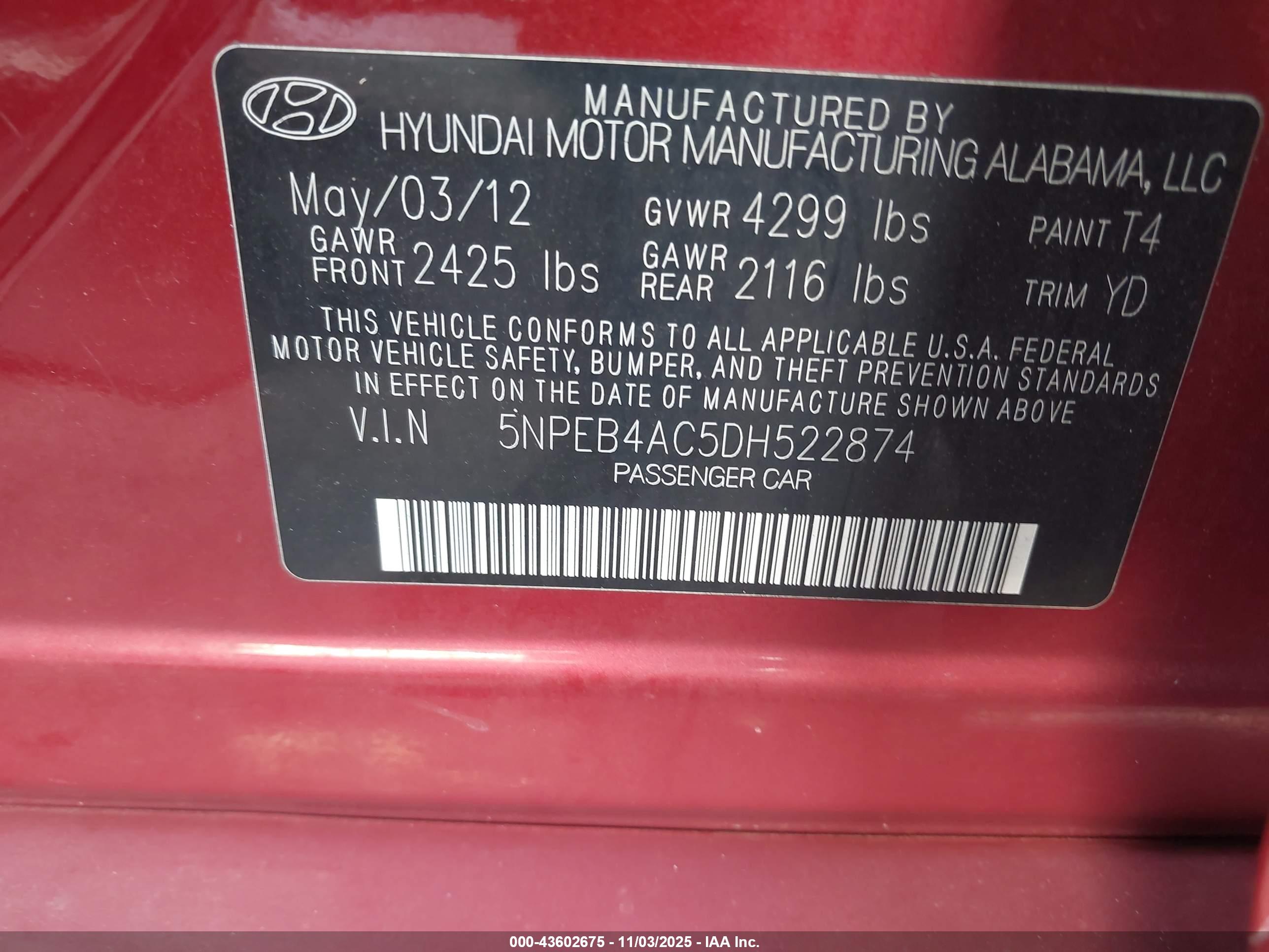 HYUNDAI SONATA image 9