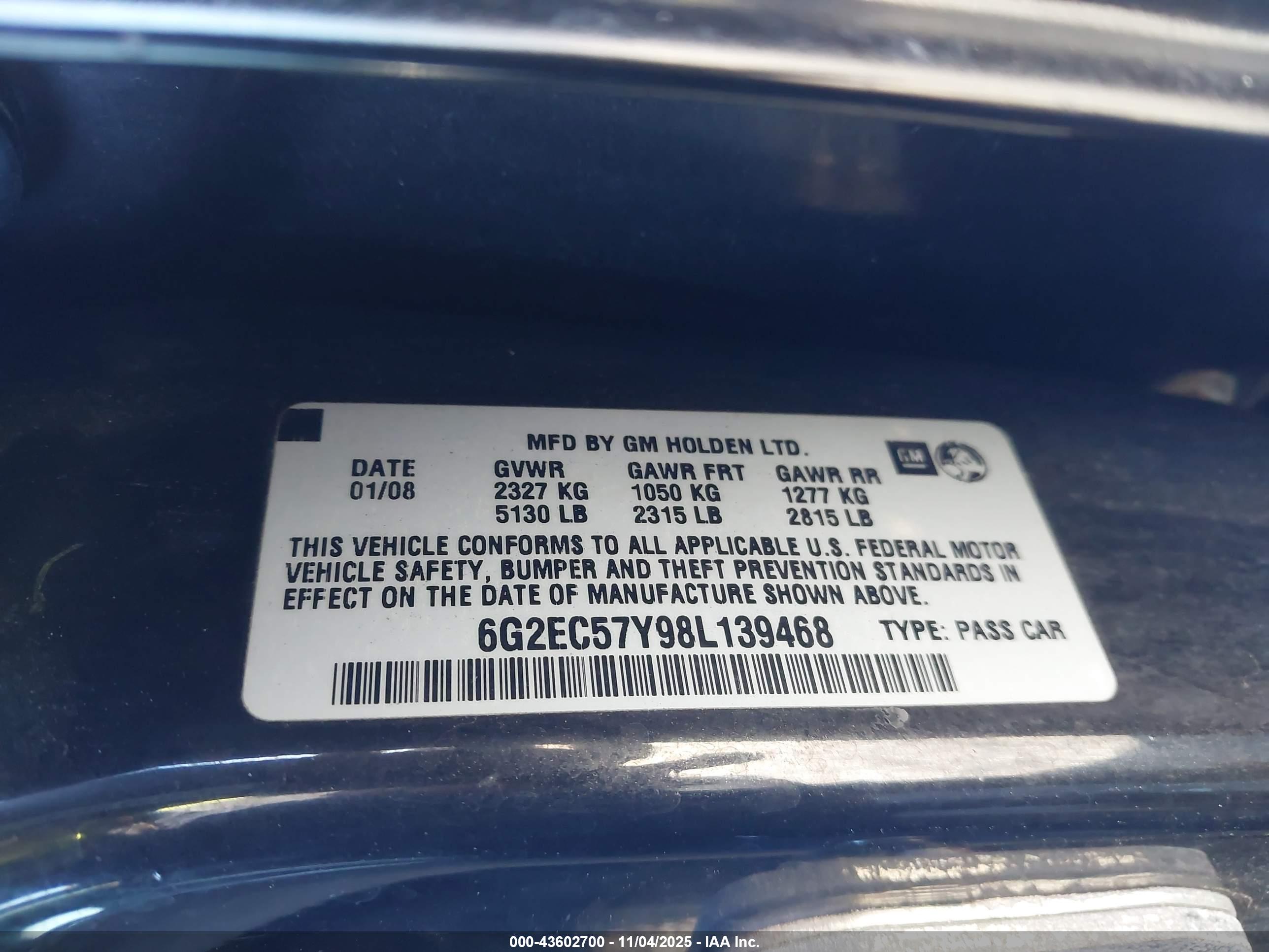 PONTIAC G8 image 9
