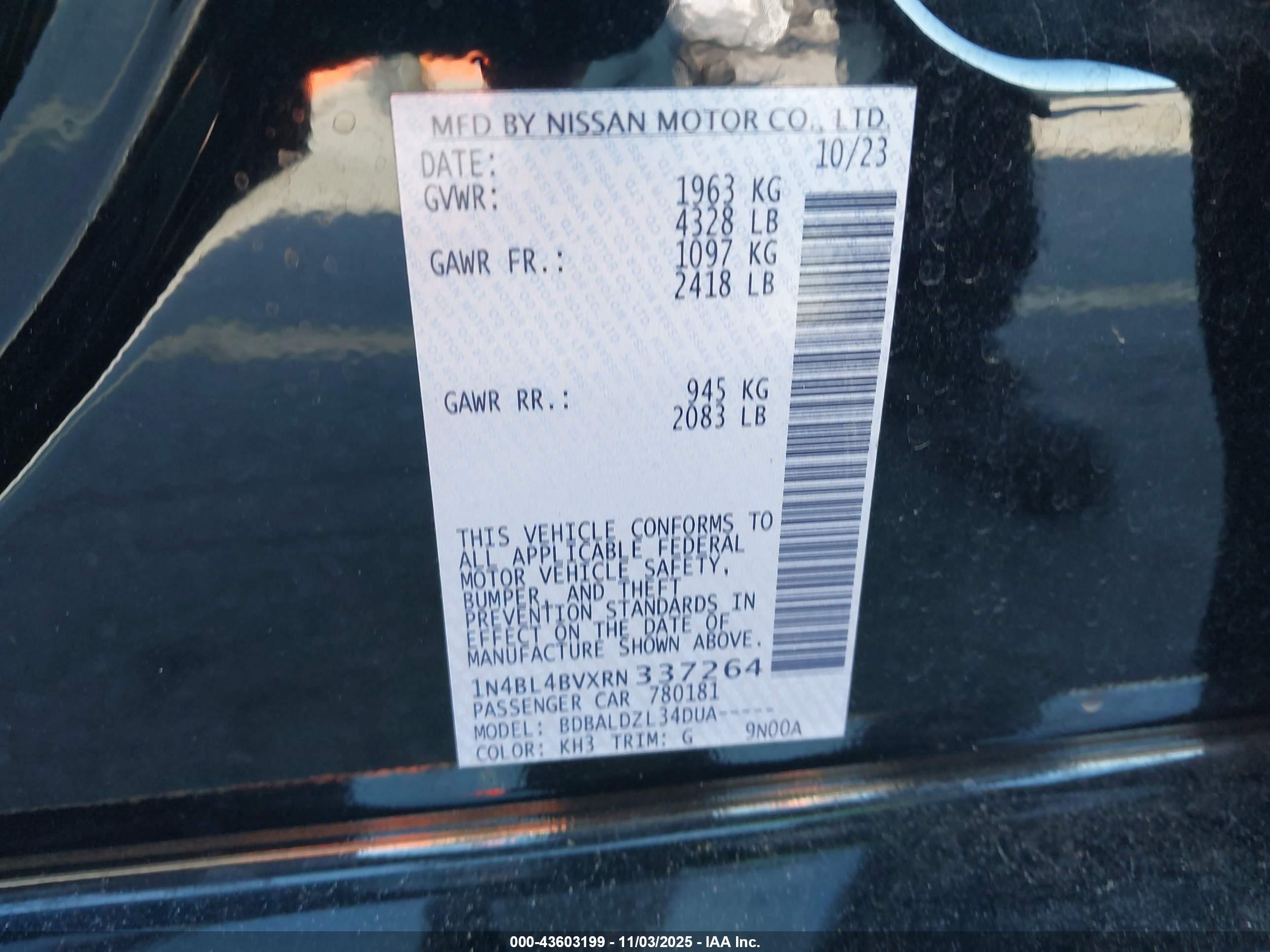 NISSAN ALTIMA image 9
