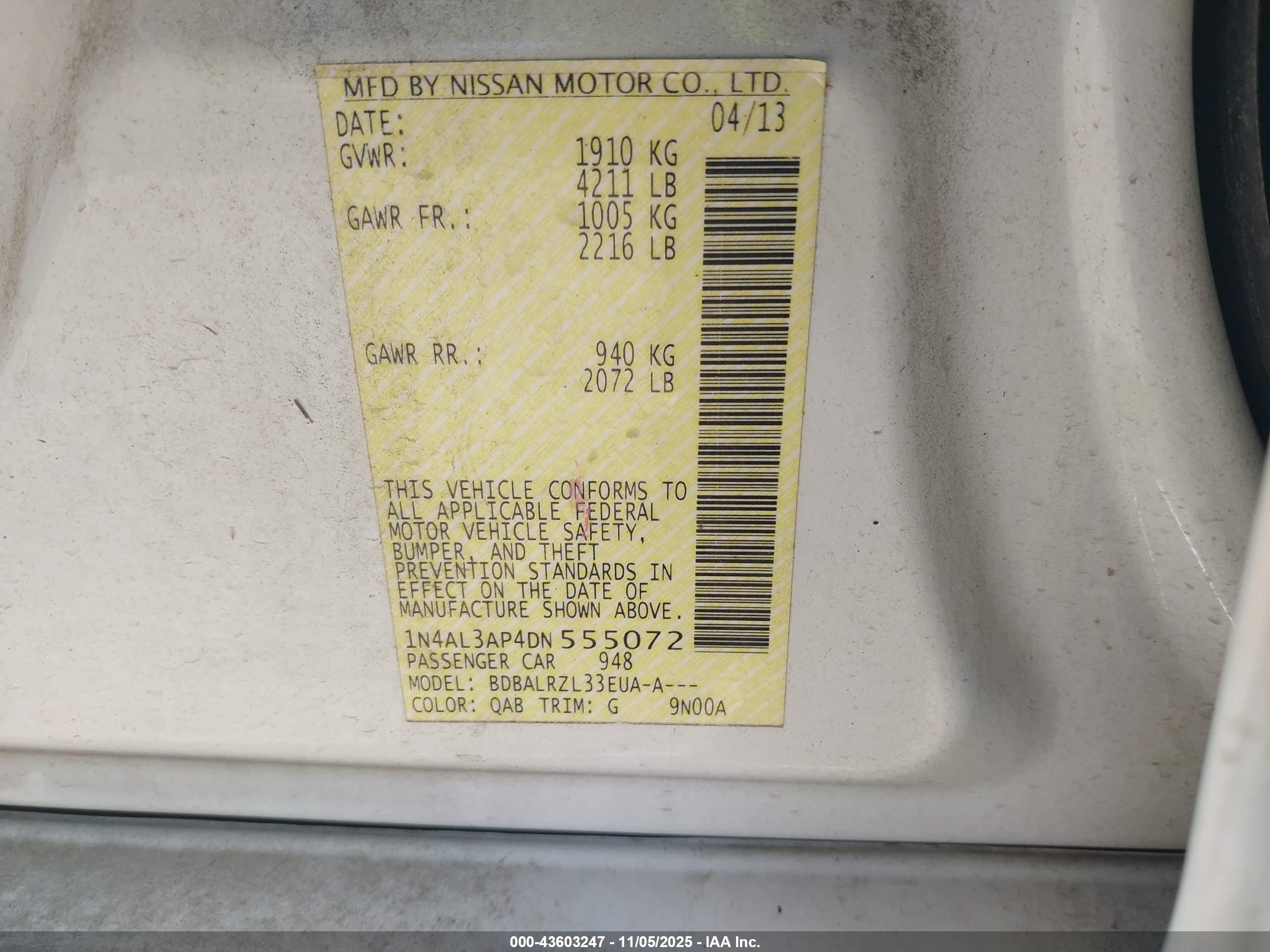 NISSAN ALTIMA image 9