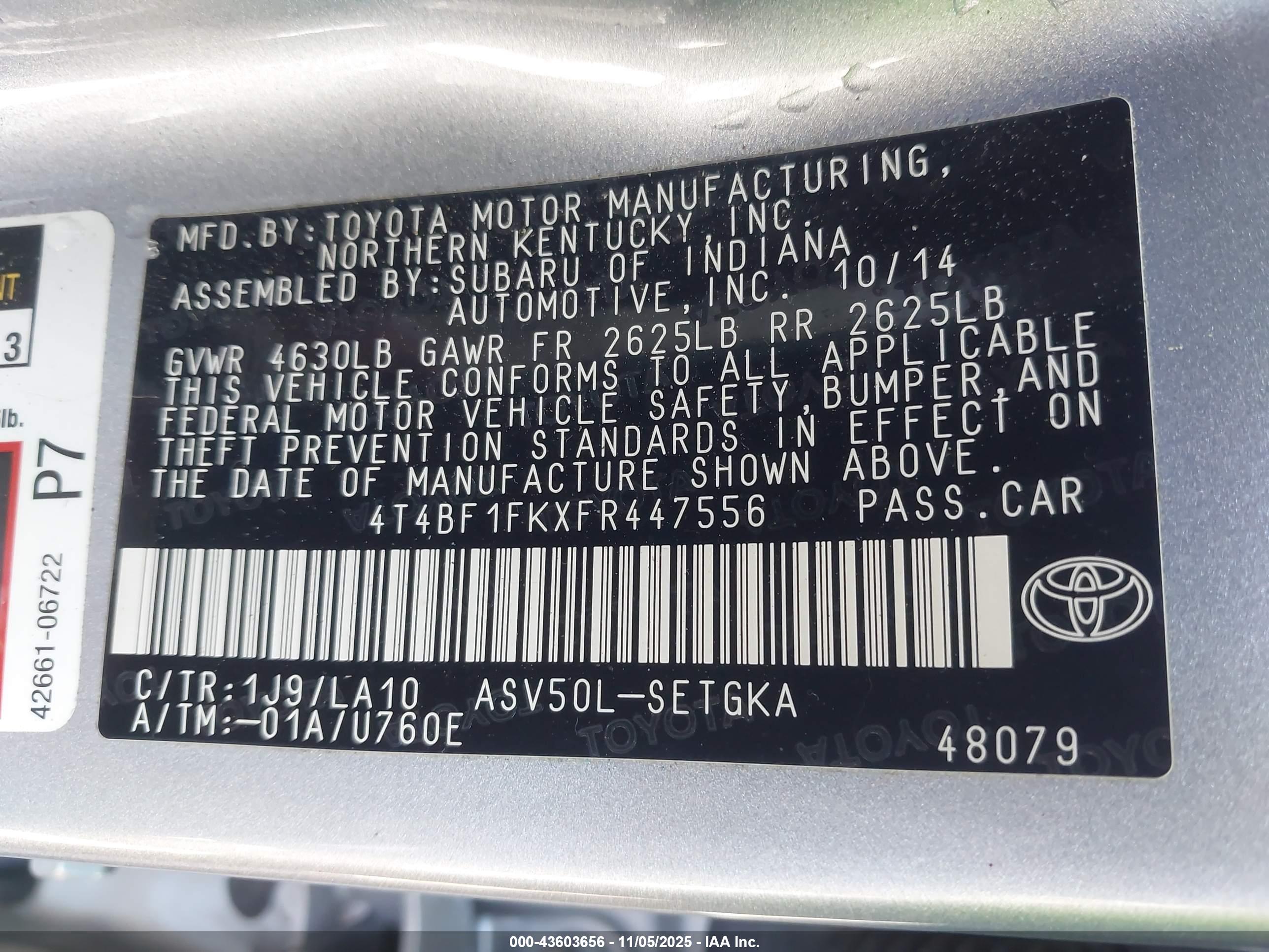 TOYOTA CAMRY image 9