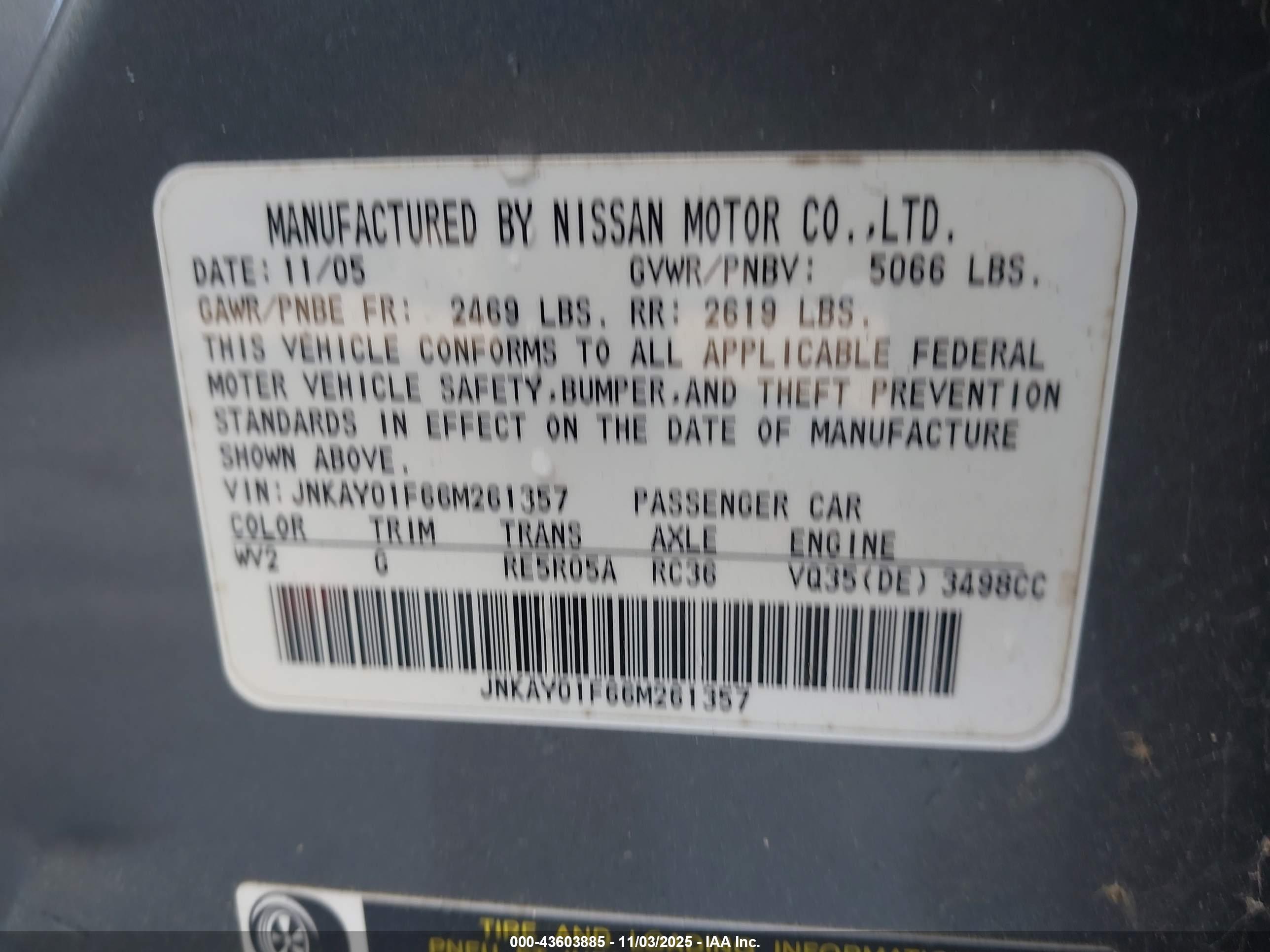 INFINITI M35X image 9
