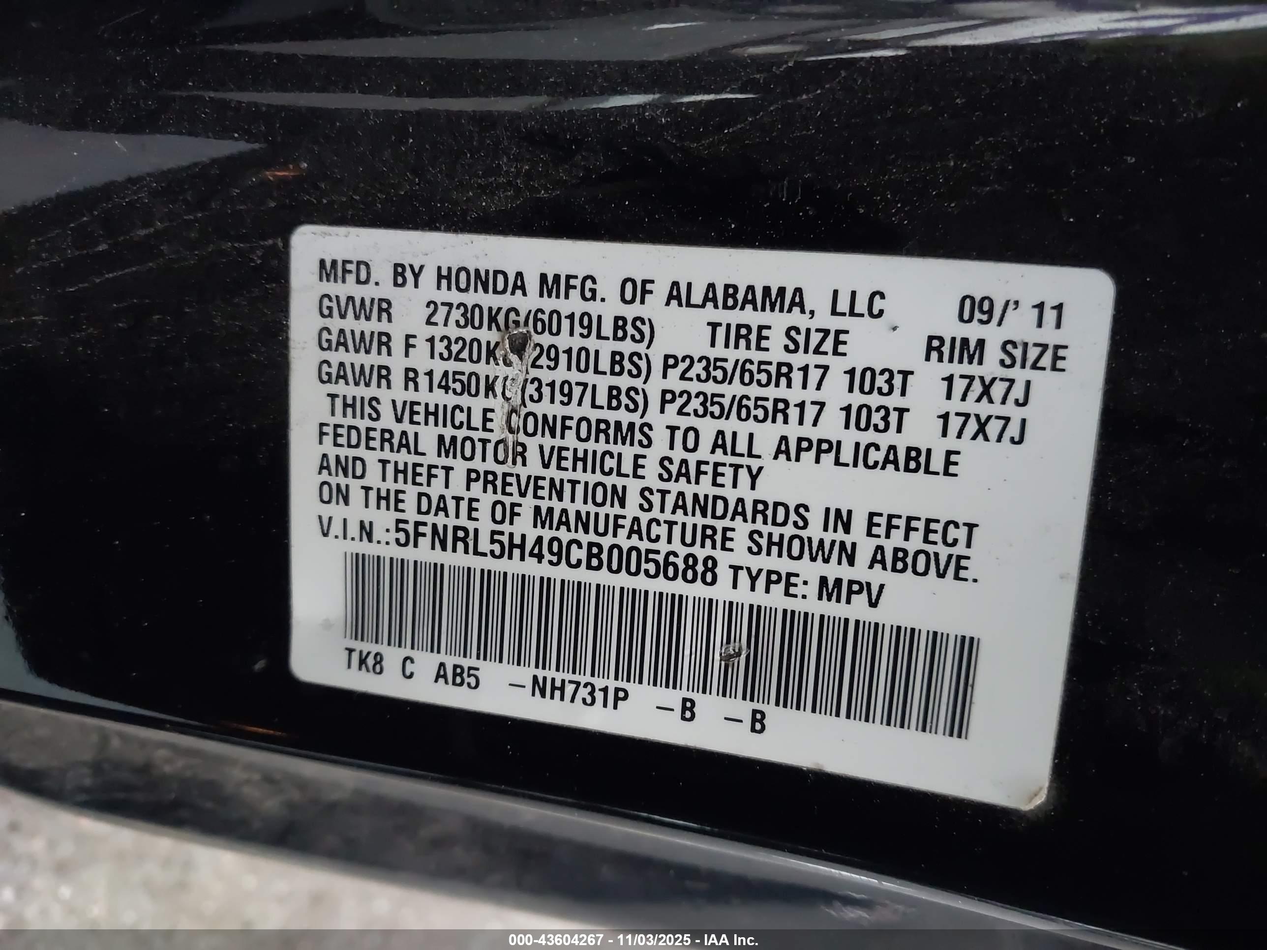 HONDA ODYSSEY image 9