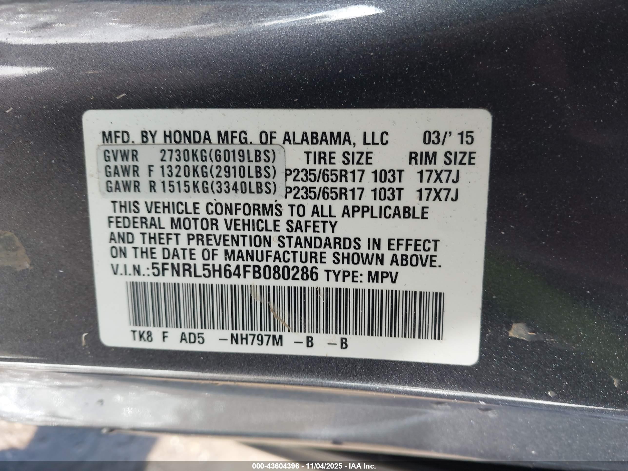 HONDA ODYSSEY image 9