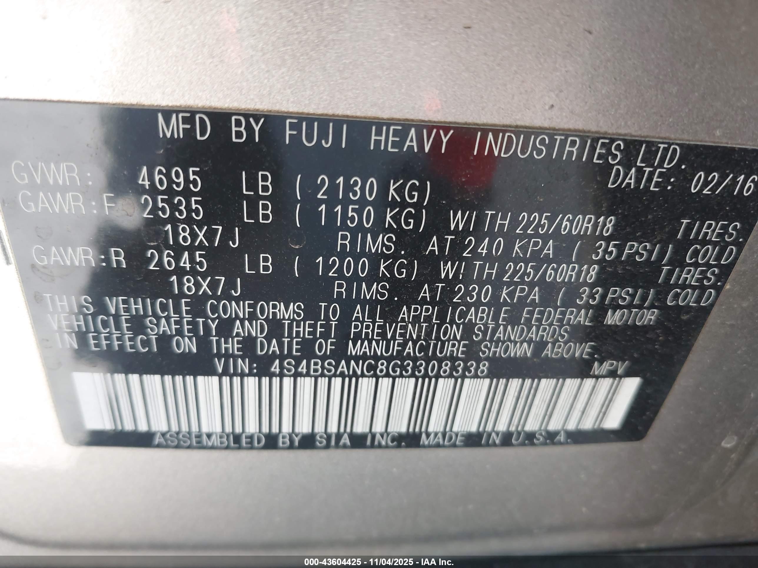 SUBARU OUTBACK image 9