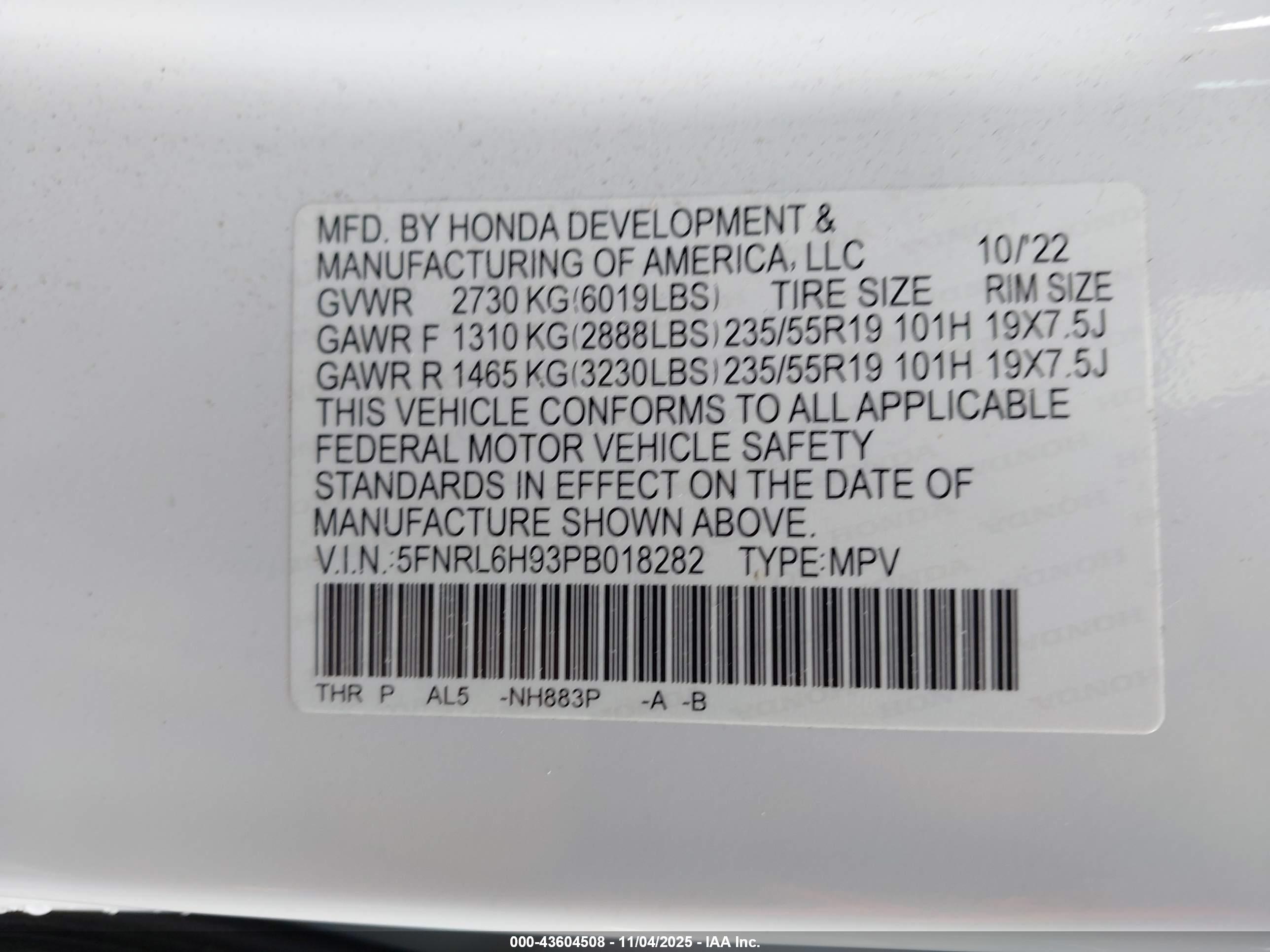 HONDA ODYSSEY image 9