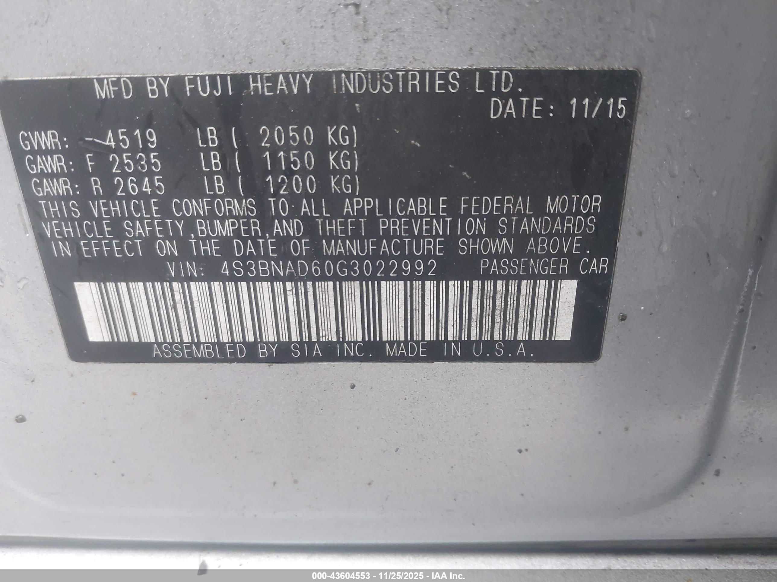 SUBARU LEGACY image 9