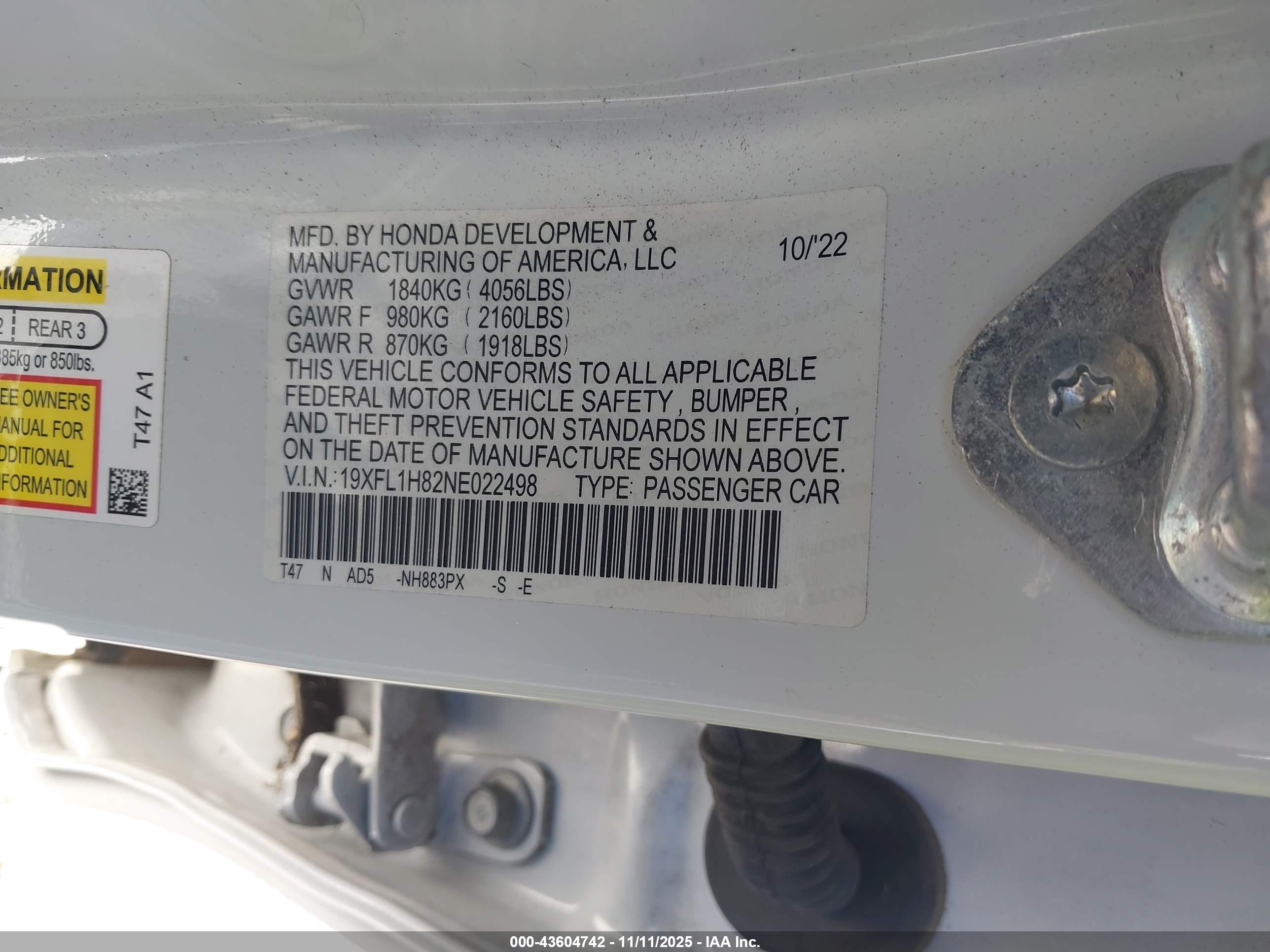 HONDA CIVIC image 9