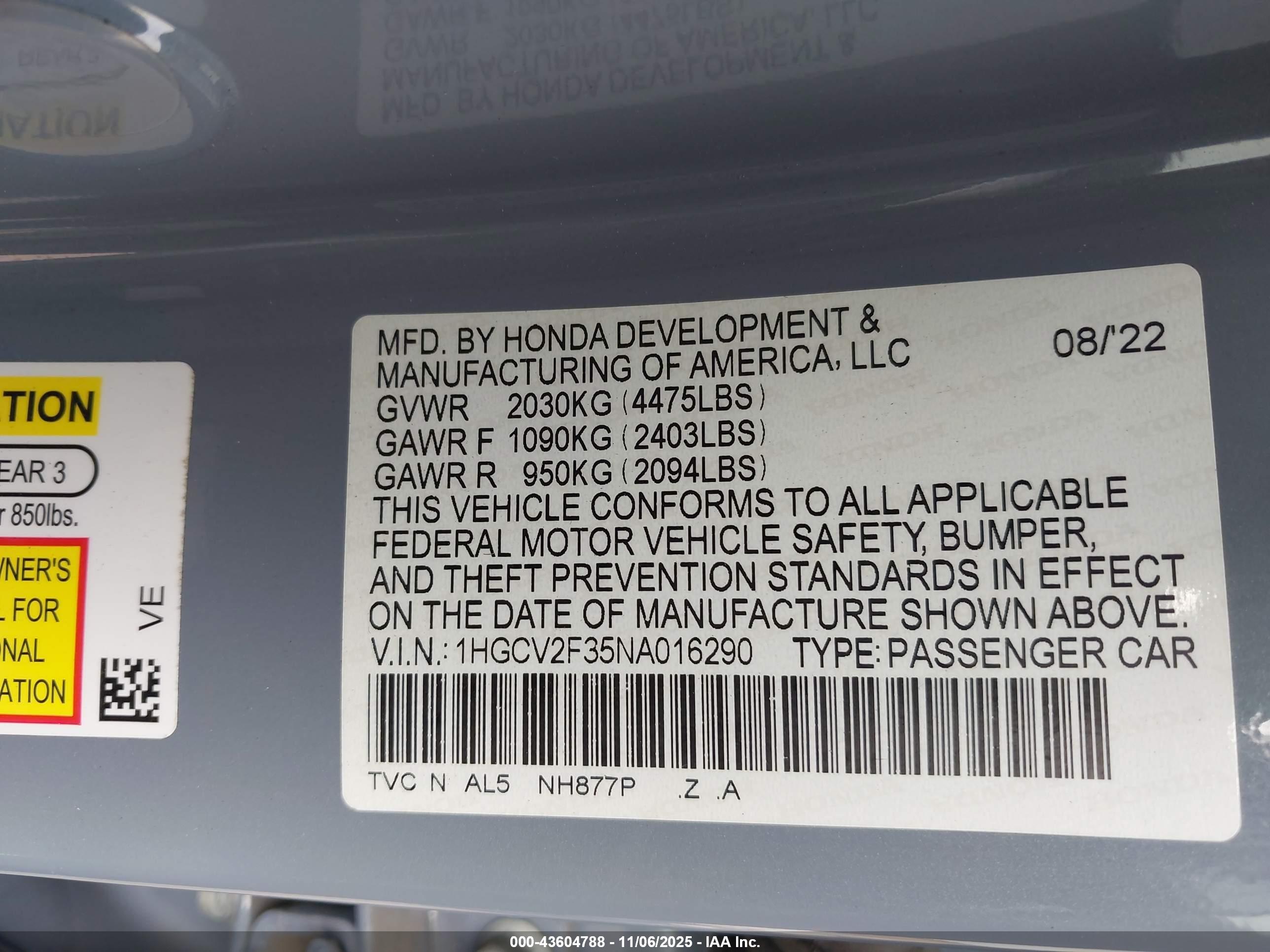 HONDA ACCORD image 9