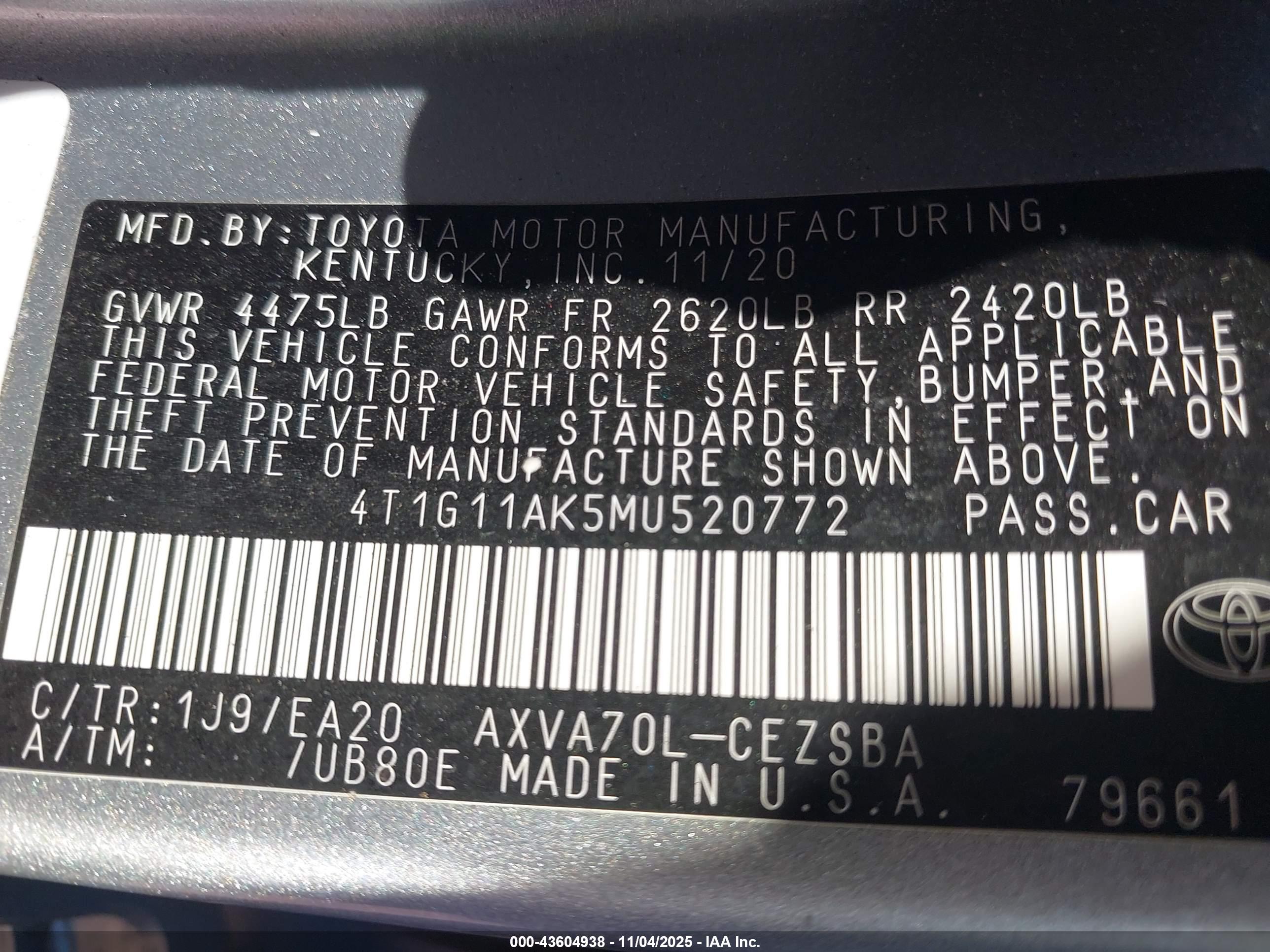 TOYOTA CAMRY image 9