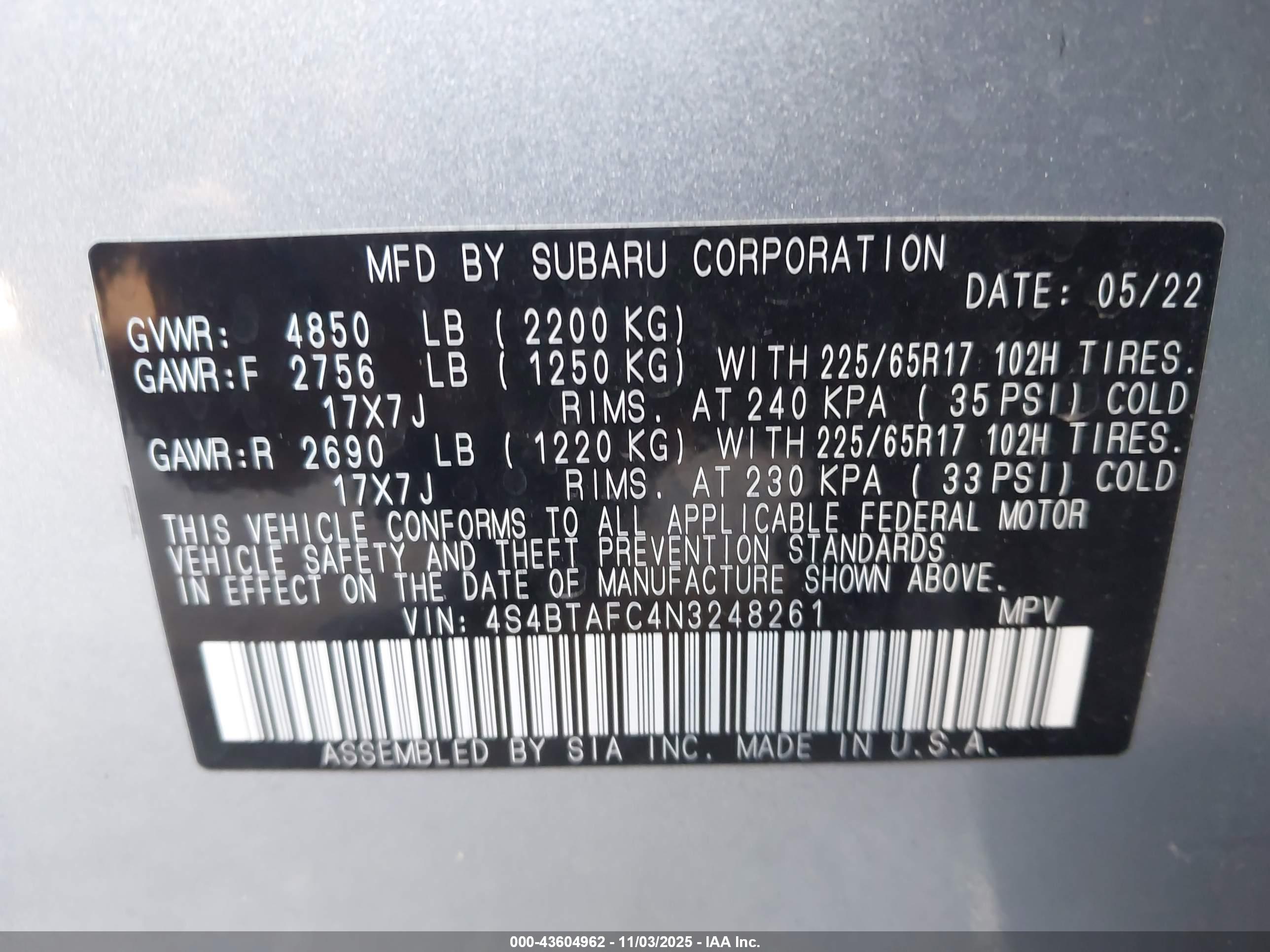 SUBARU OUTBACK image 9