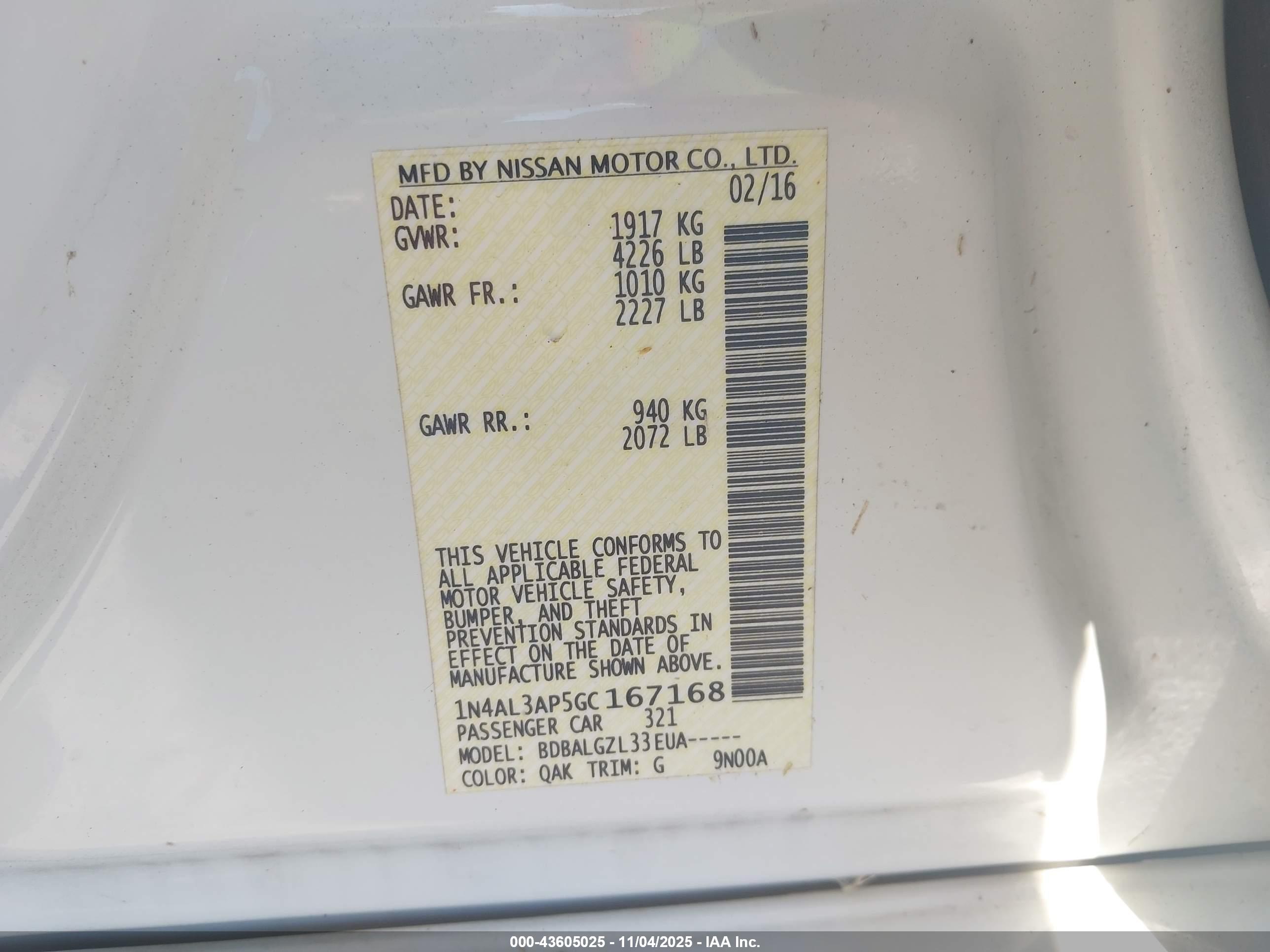 NISSAN ALTIMA image 9