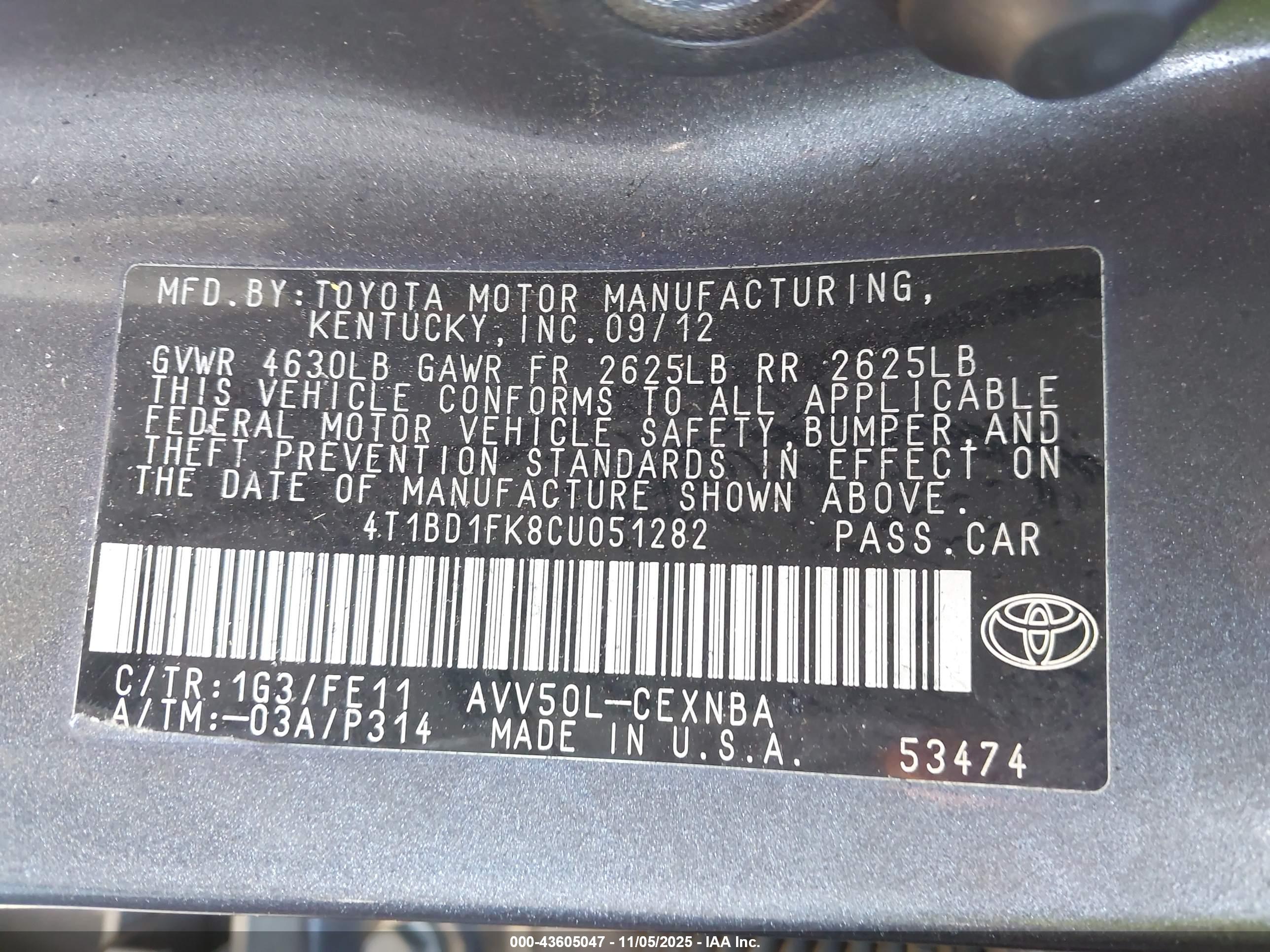 TOYOTA CAMRY image 9