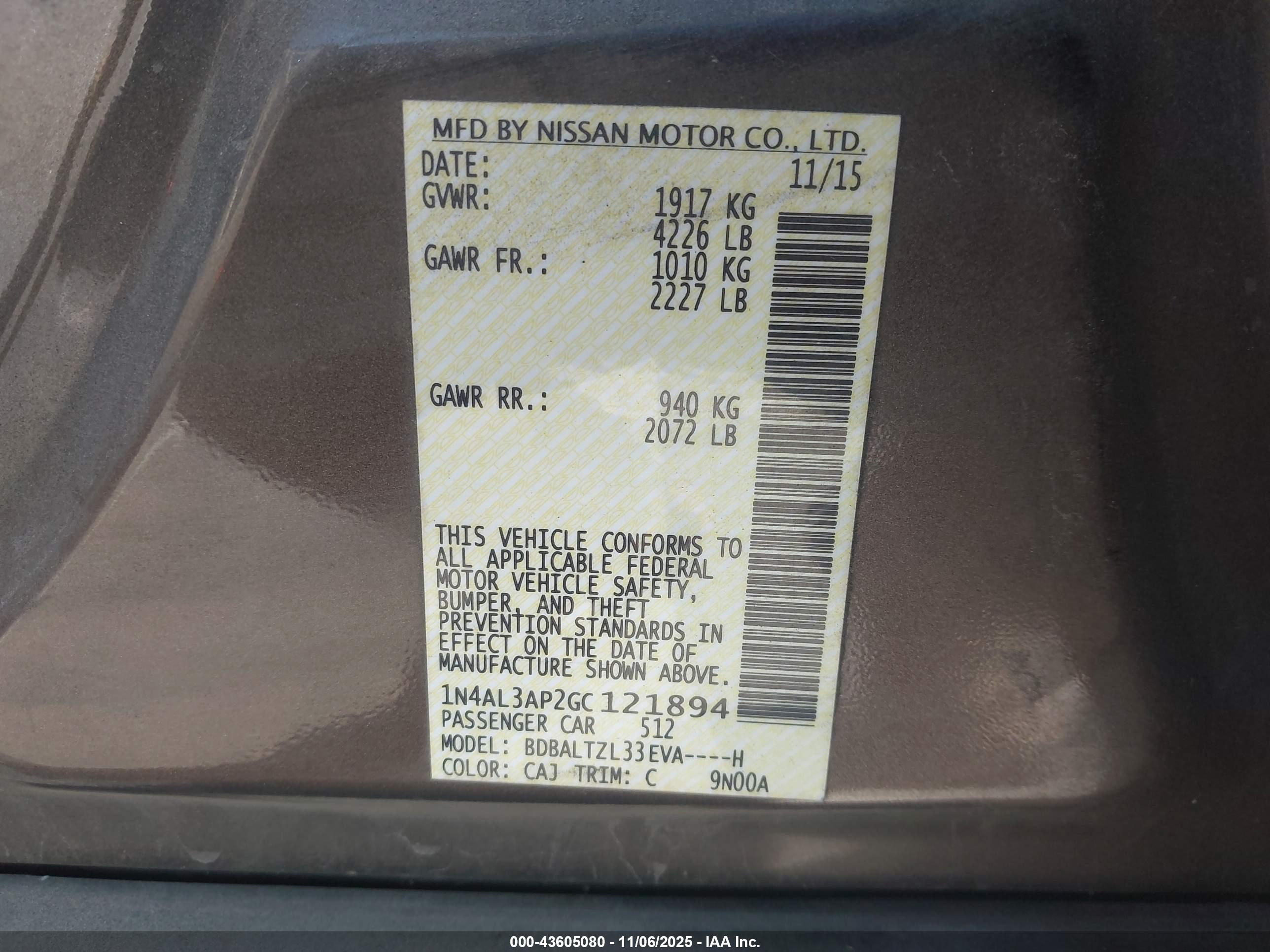 NISSAN ALTIMA image 9