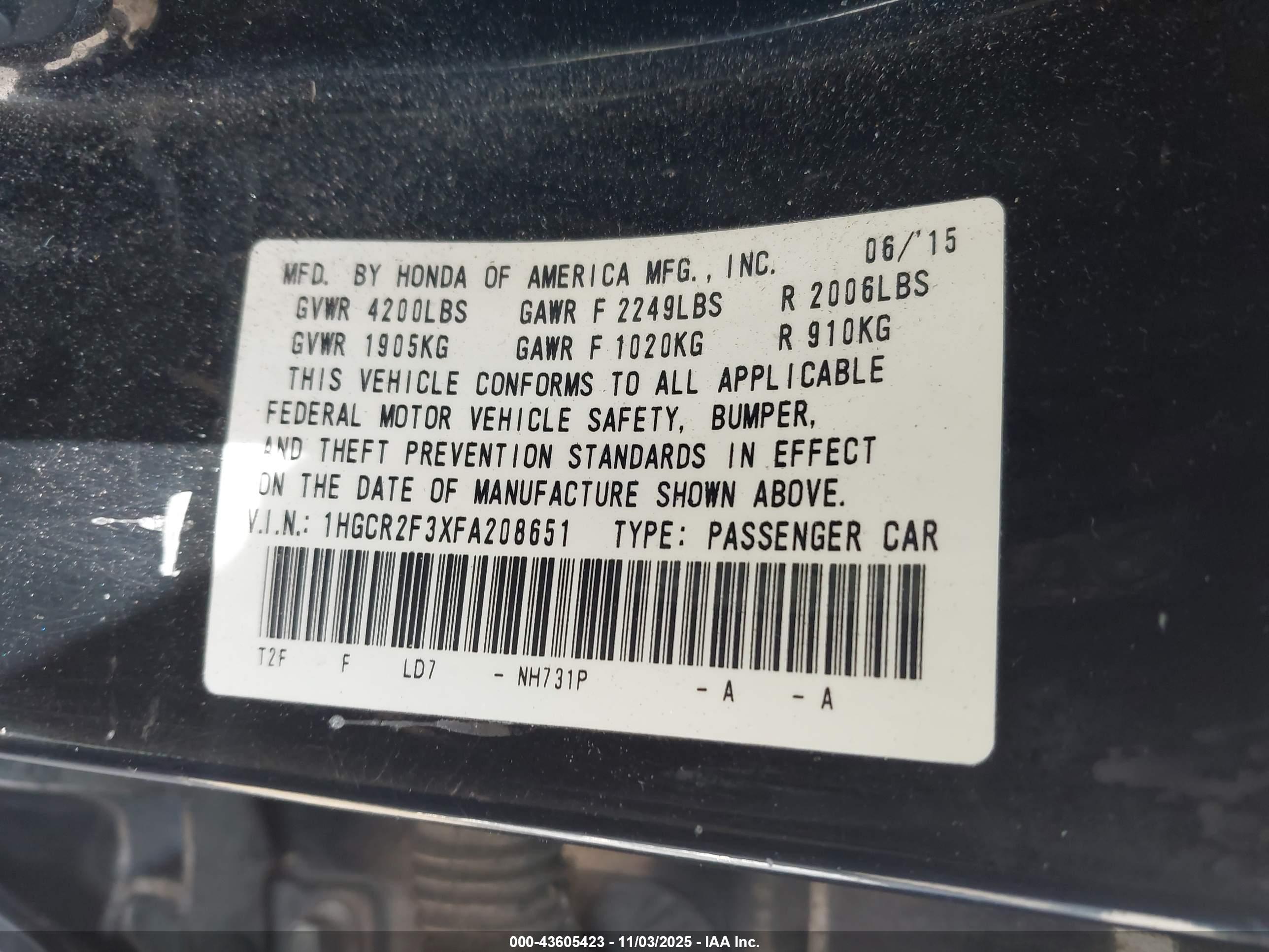 HONDA ACCORD image 9