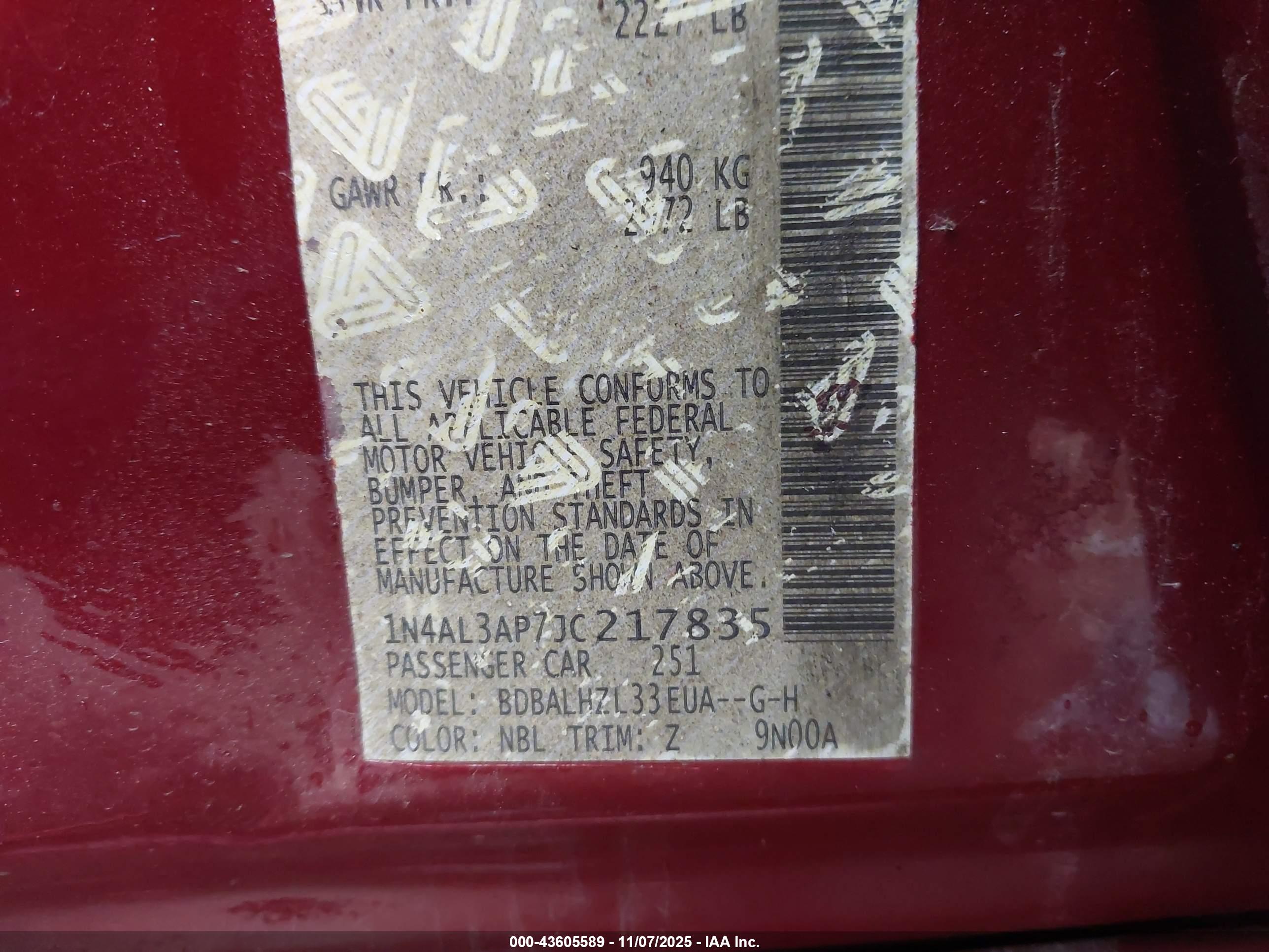 NISSAN ALTIMA image 9