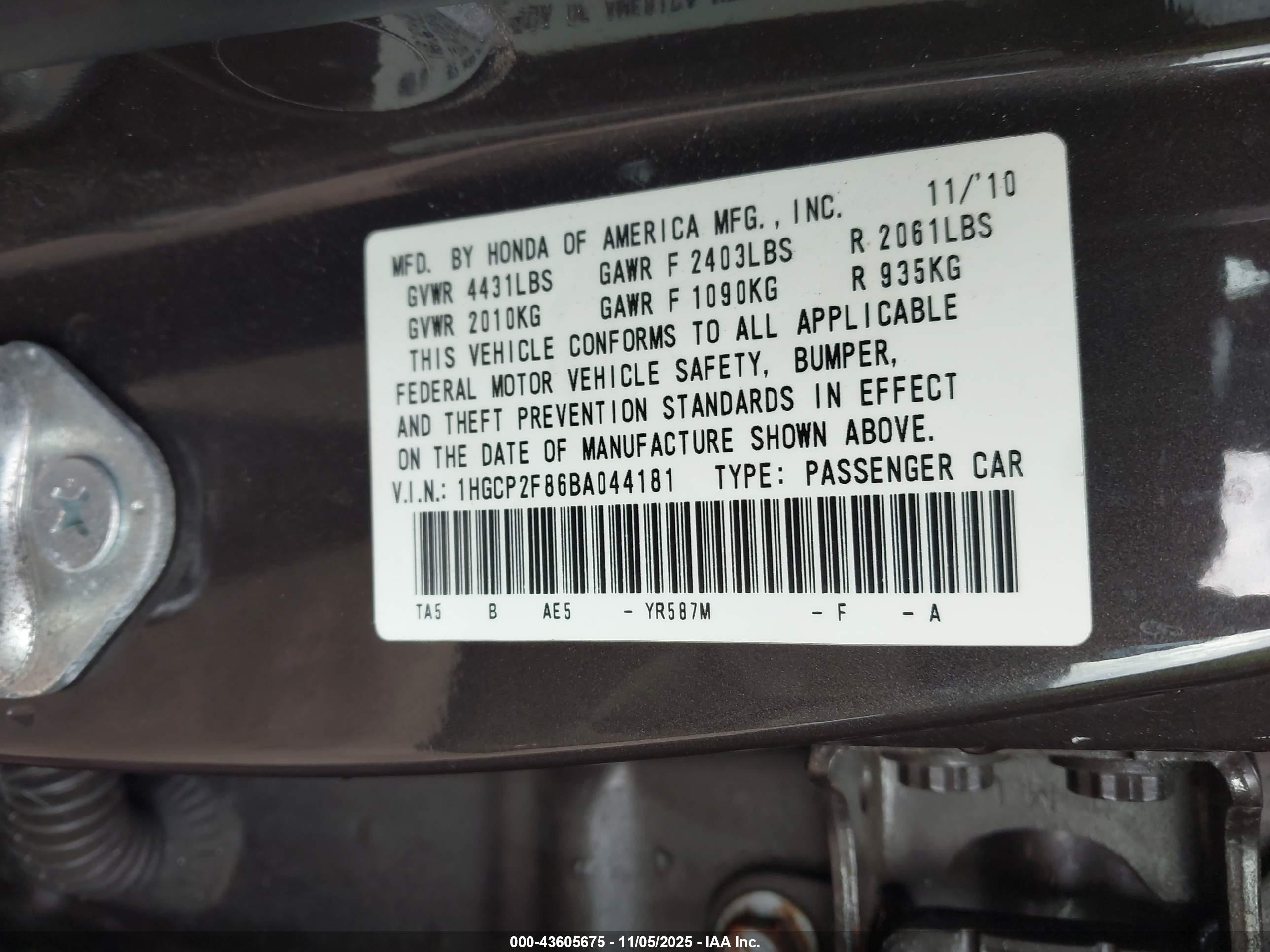 HONDA ACCORD image 9