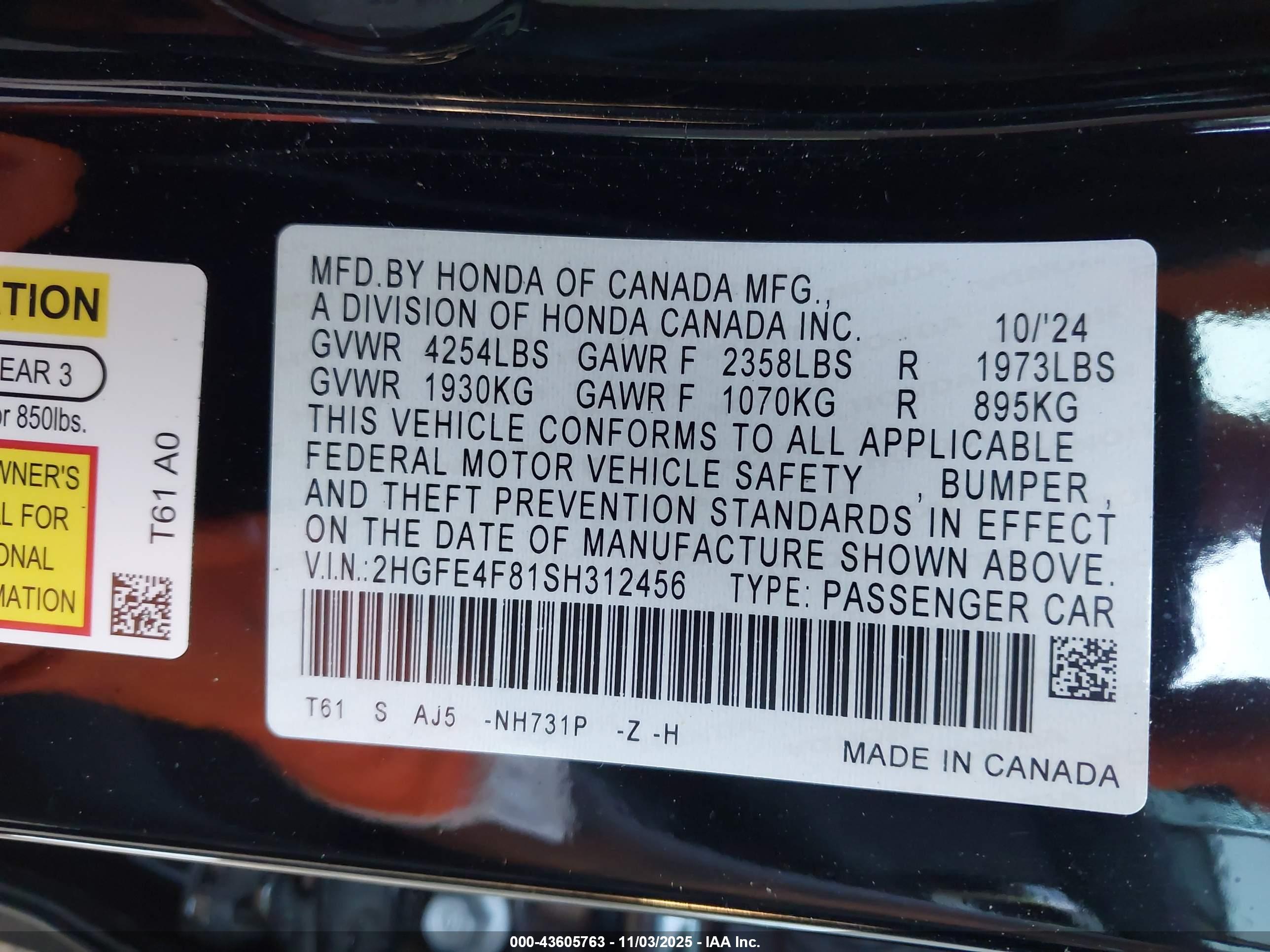 HONDA CIVIC image 9