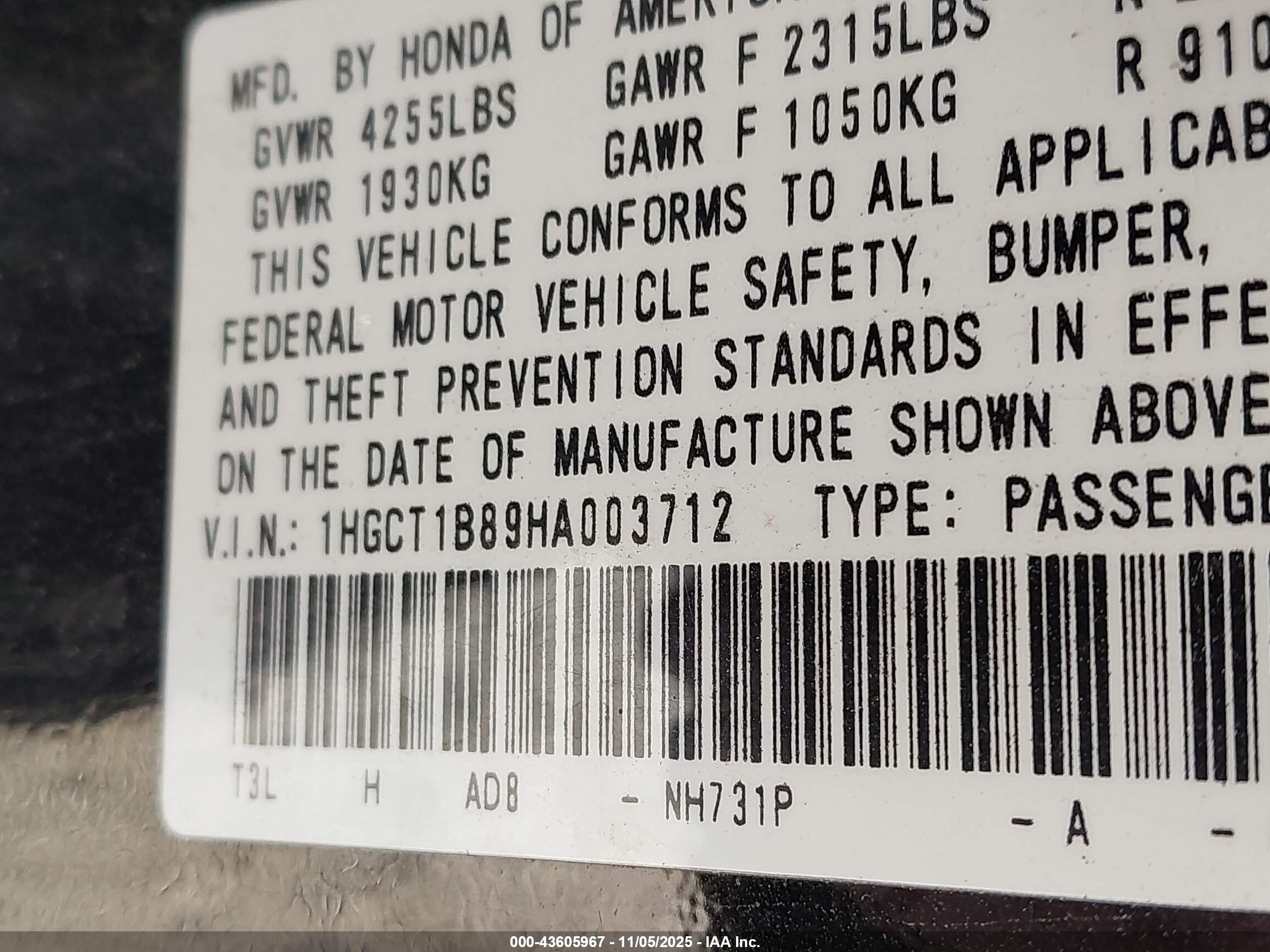 HONDA ACCORD image 9