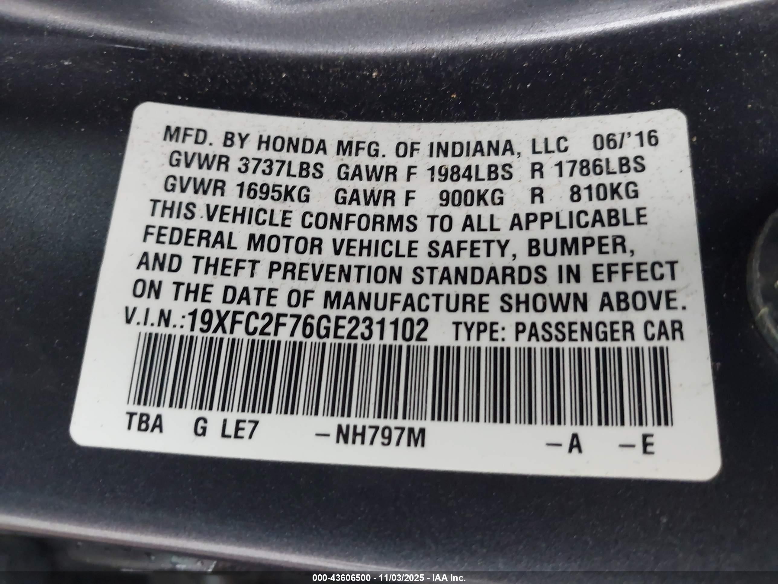 HONDA CIVIC image 9