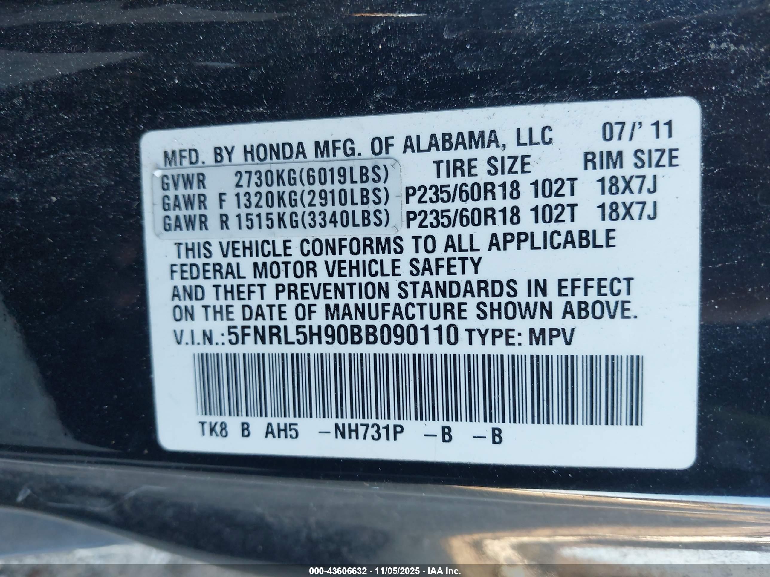 HONDA ODYSSEY image 9